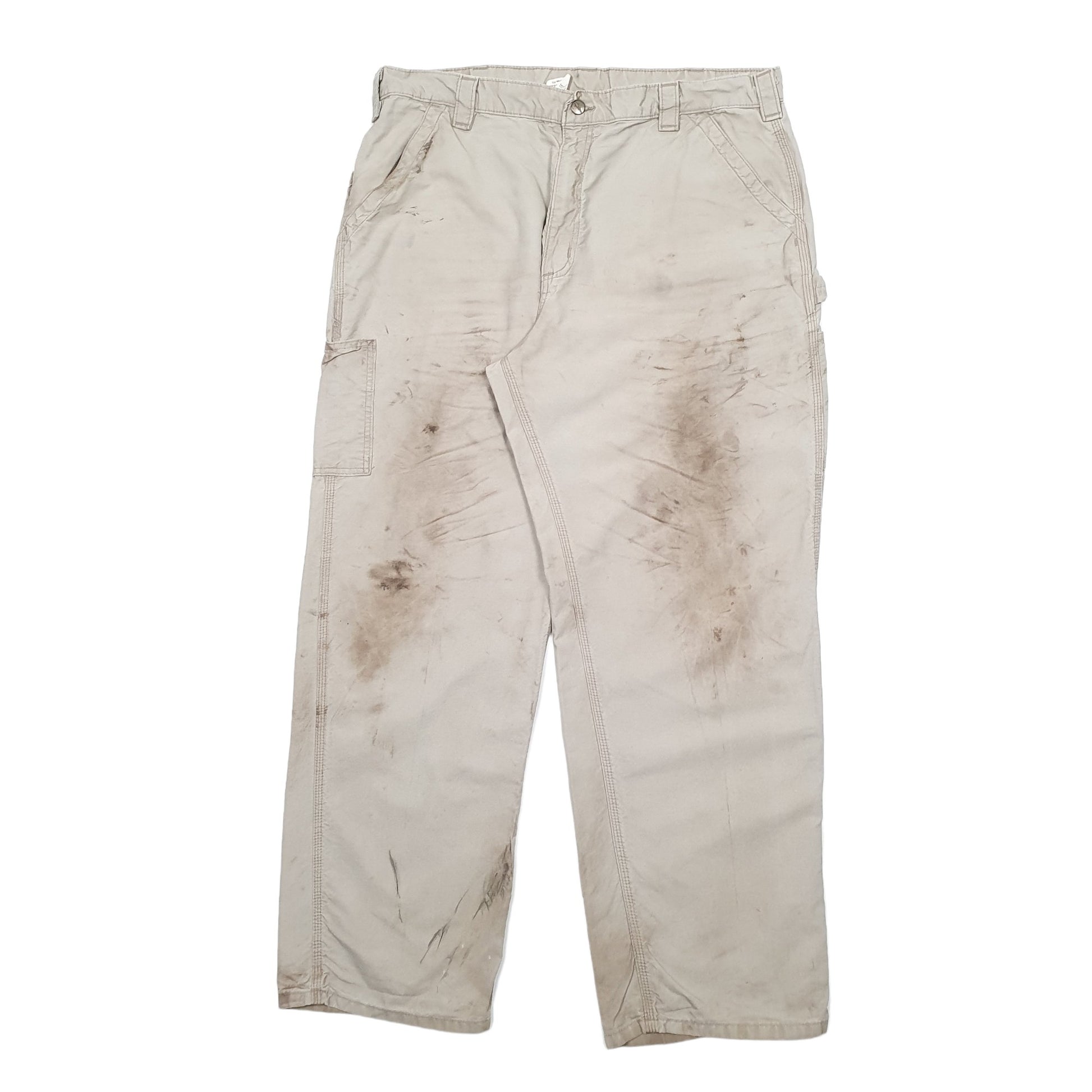 Mens Cream Carhartt  Carpenter Trousers