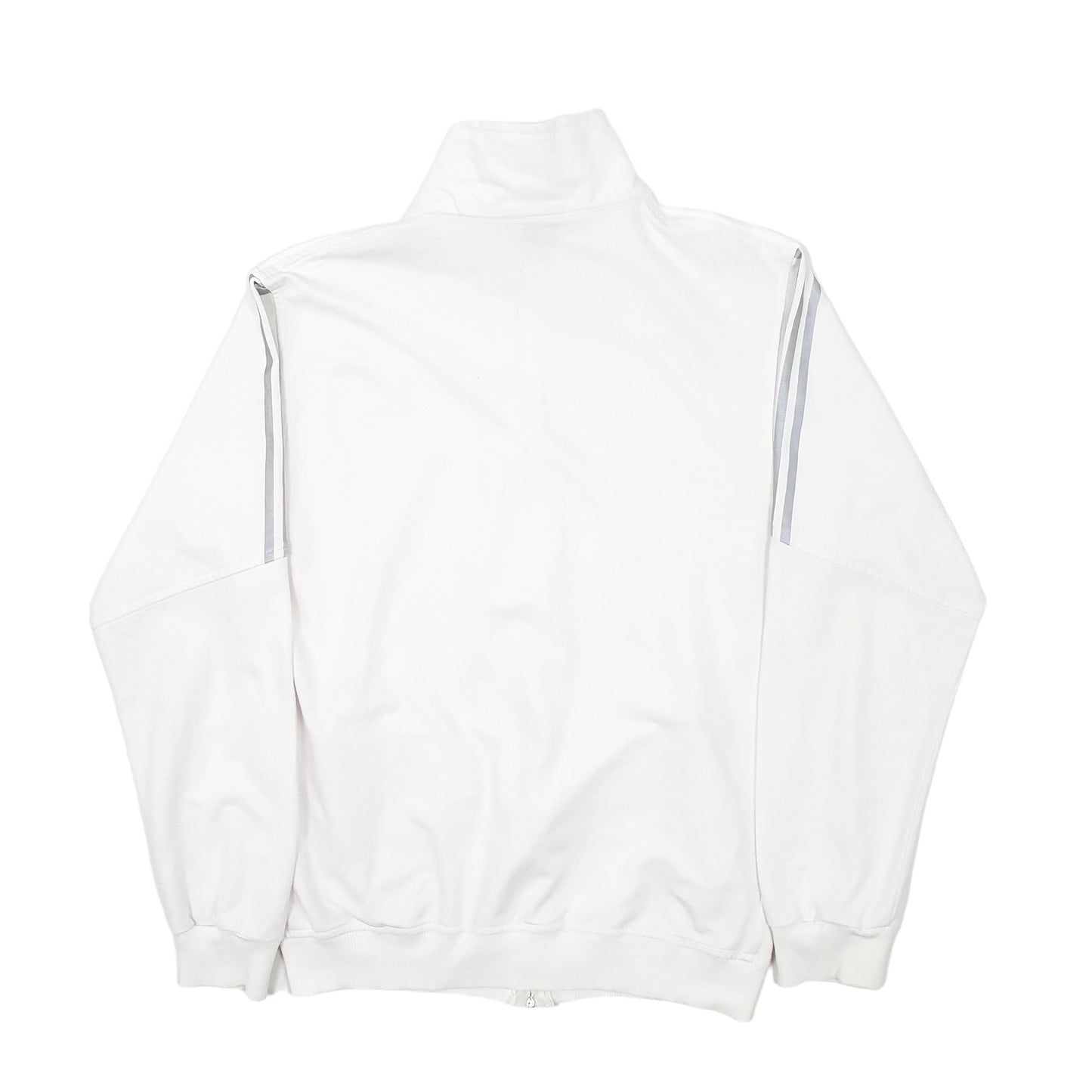 Mens White Adidas  Full Zip Jumper