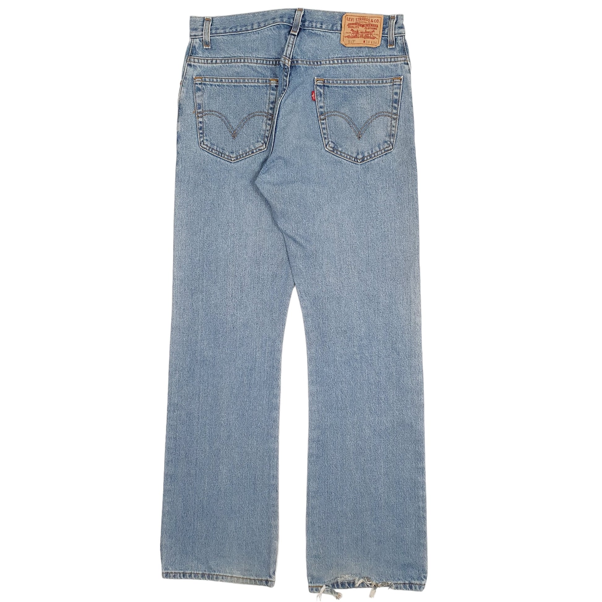 Mens Blue Levis Vintage 2000s 517 JeansW34 L34