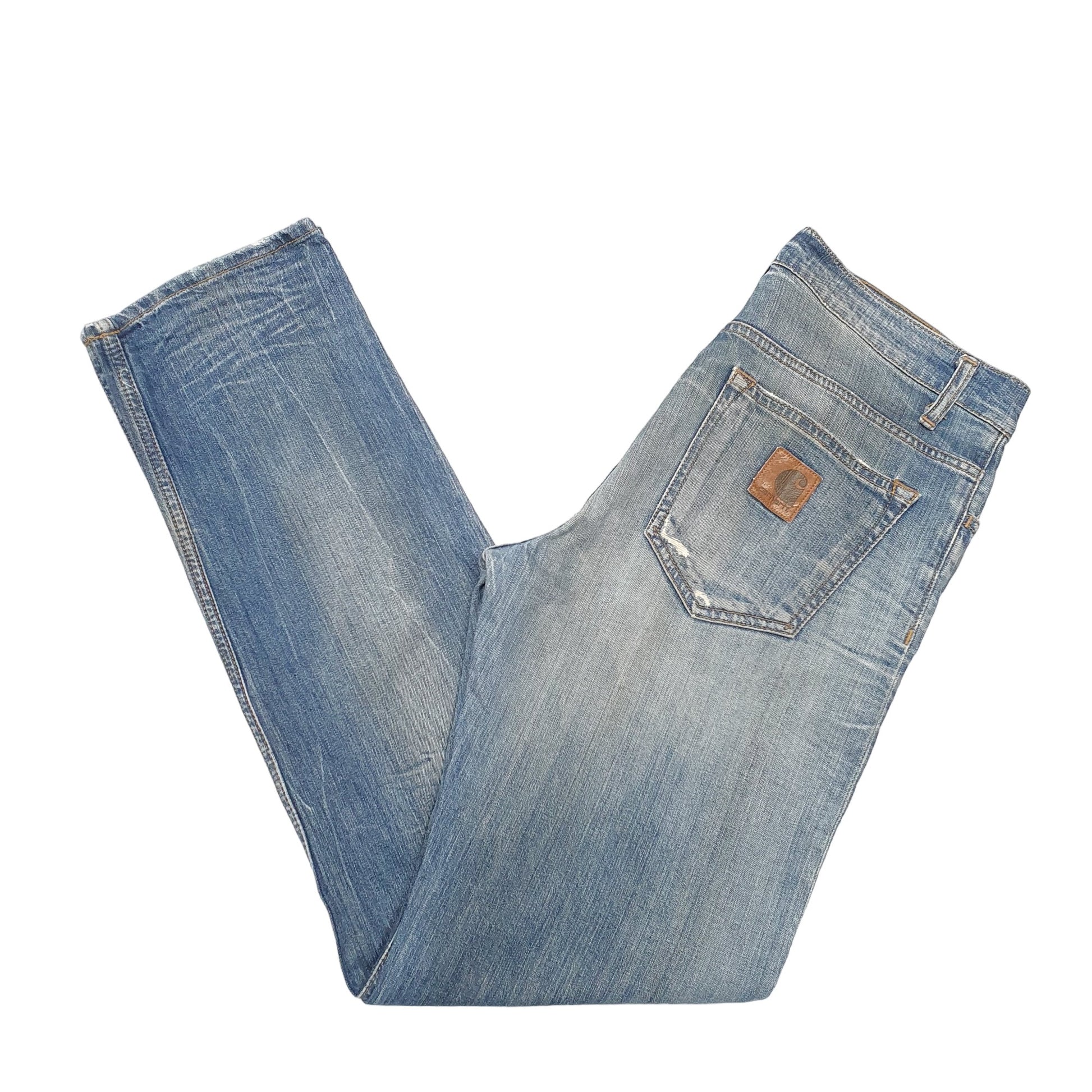 Mens Blue Carhartt Sonic Pant Stretch Casual JeansW32 L32