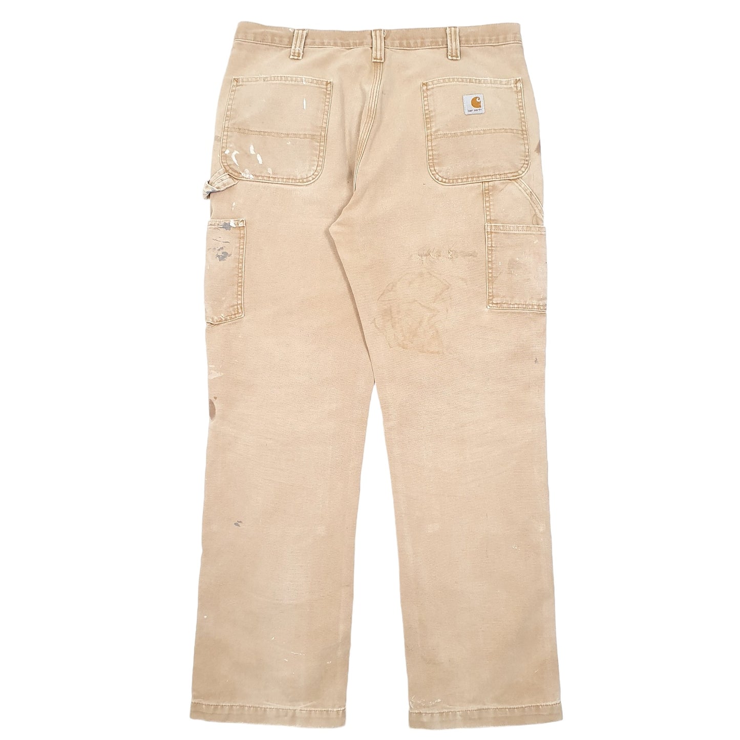 Mens Tan Carhartt B06 Relaxed Double Knee Carpenter Trousers