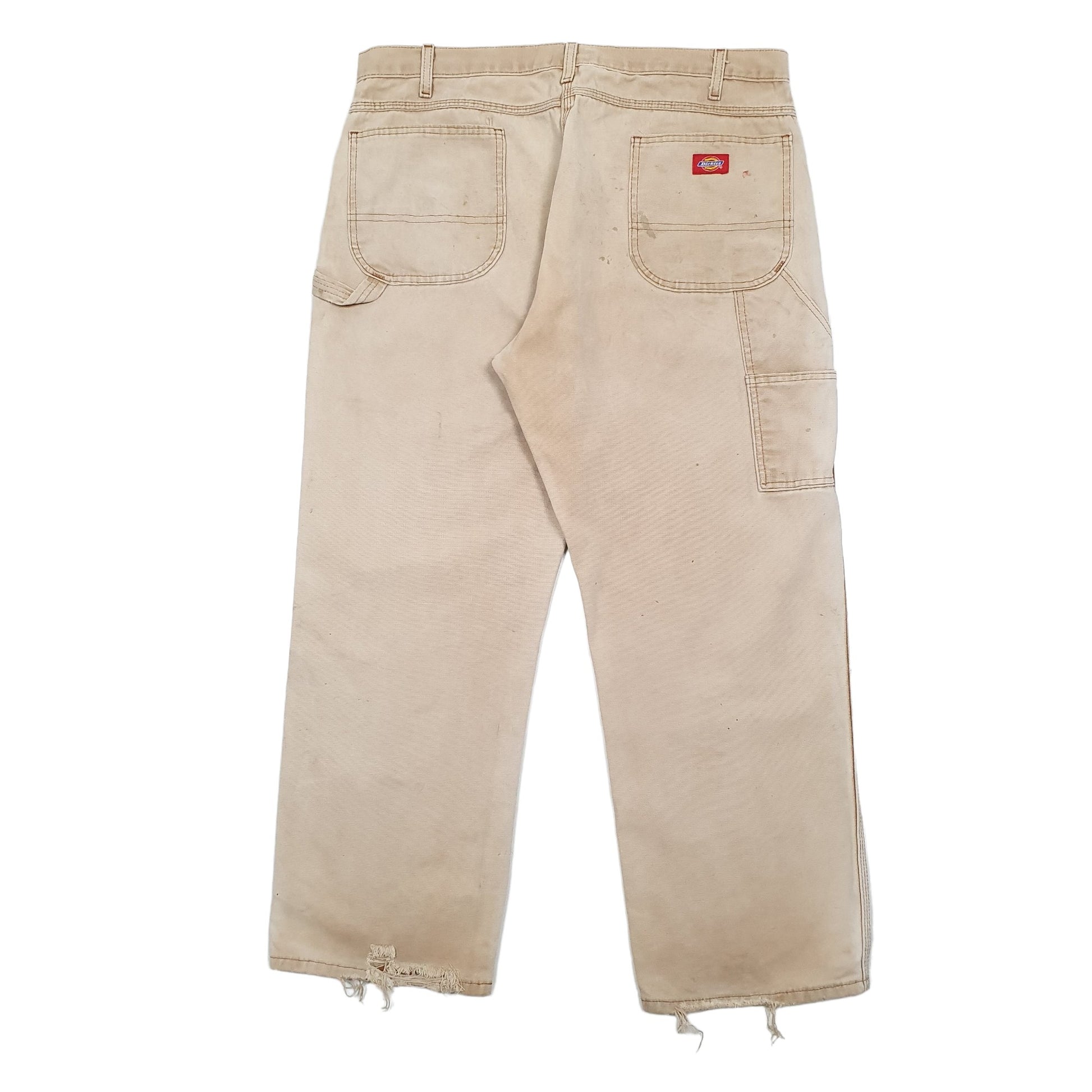 Mens Cream Dickies  Carpenter Trousers