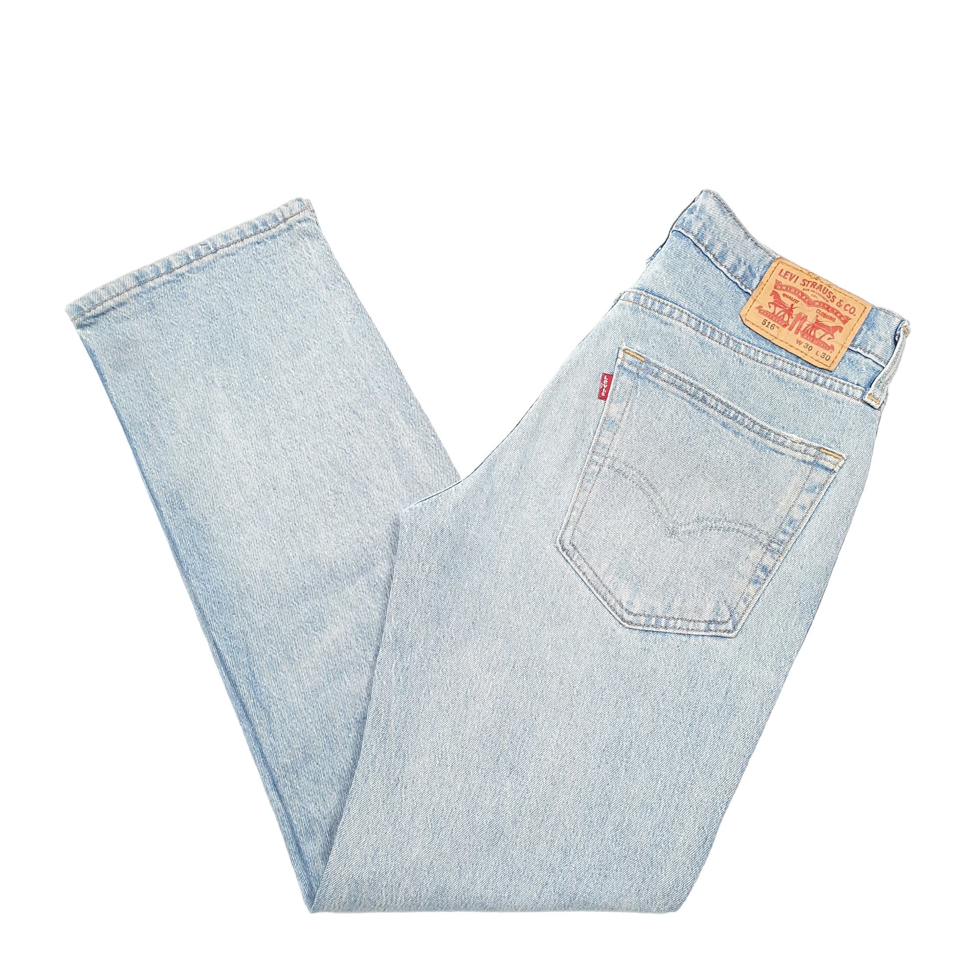 Mens Blue Levis Slim 516 JeansW30 L30