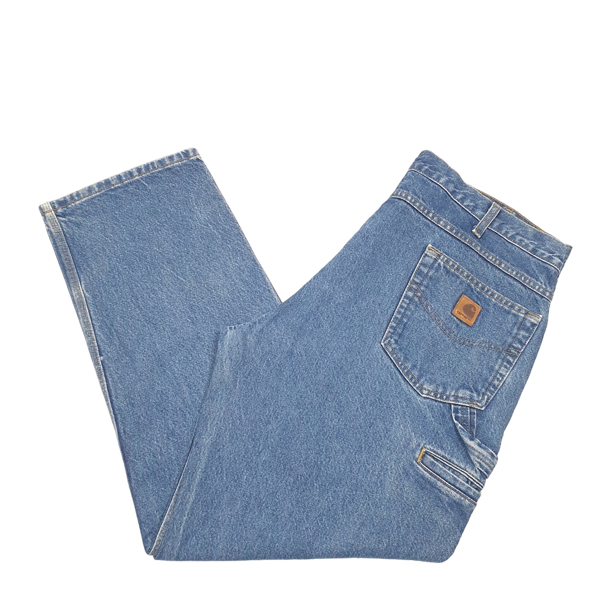 Mens Blue Carhartt Carpenter B171 JeansW40 L30