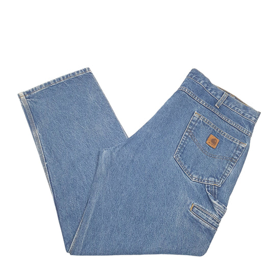 Mens Blue Carhartt Carpenter B171 JeansW40 L30