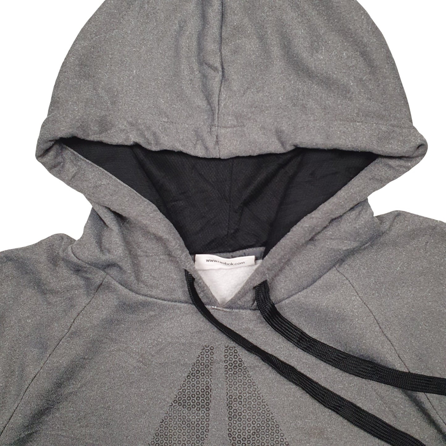 Mens Grey Reebok Active Hoodie Jumper