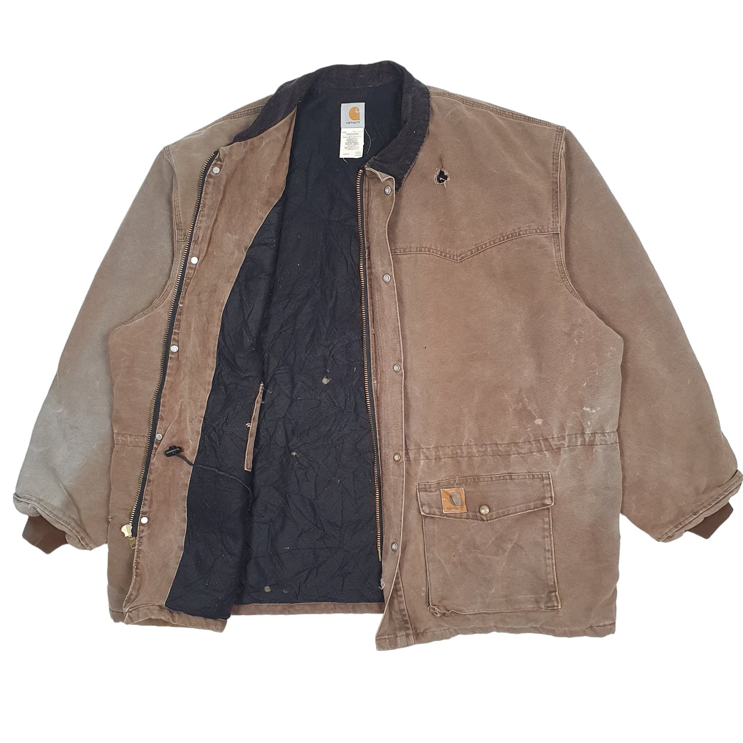 Mens Brown Carhartt C08 CHT Vintage 1999 Made in USA Chore Detroit  Coat