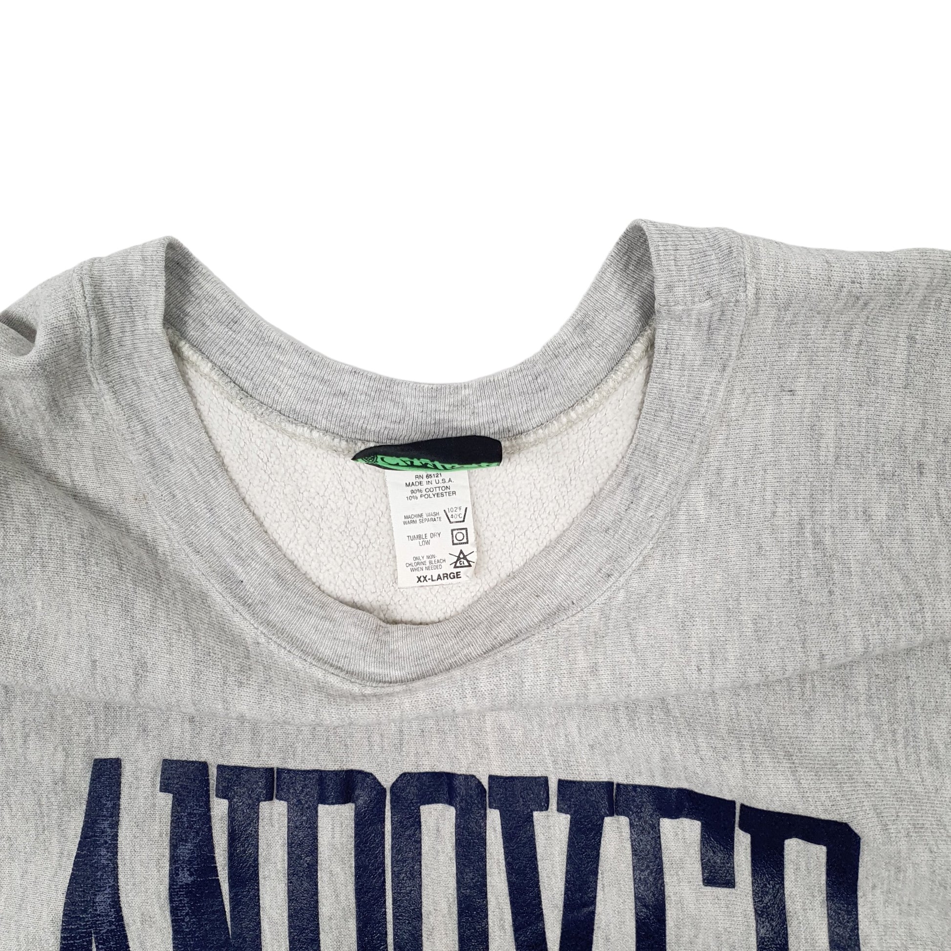 Mens Grey Camber Reverse Weave Vintage 1990s Made in USA Crewneck Jumper