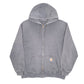 Mens Grey Carhartt Hoodie Full Zip Jumper