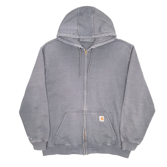 Mens Grey Carhartt Hoodie Full Zip Jumper