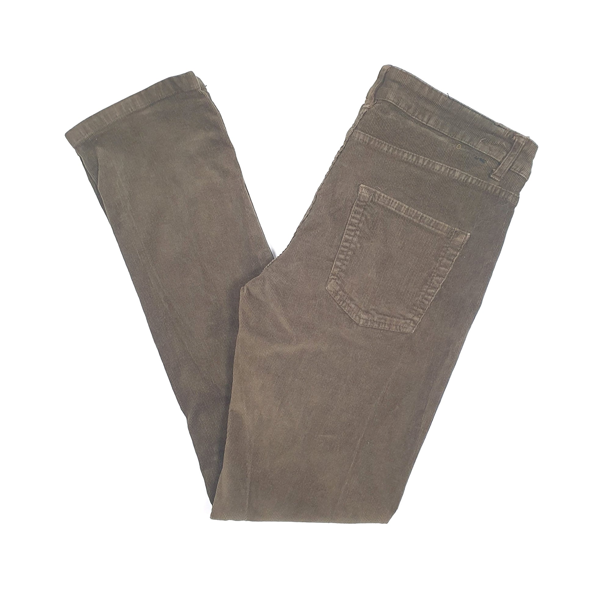 Mens Khaki Zara  Corduroy Trousers