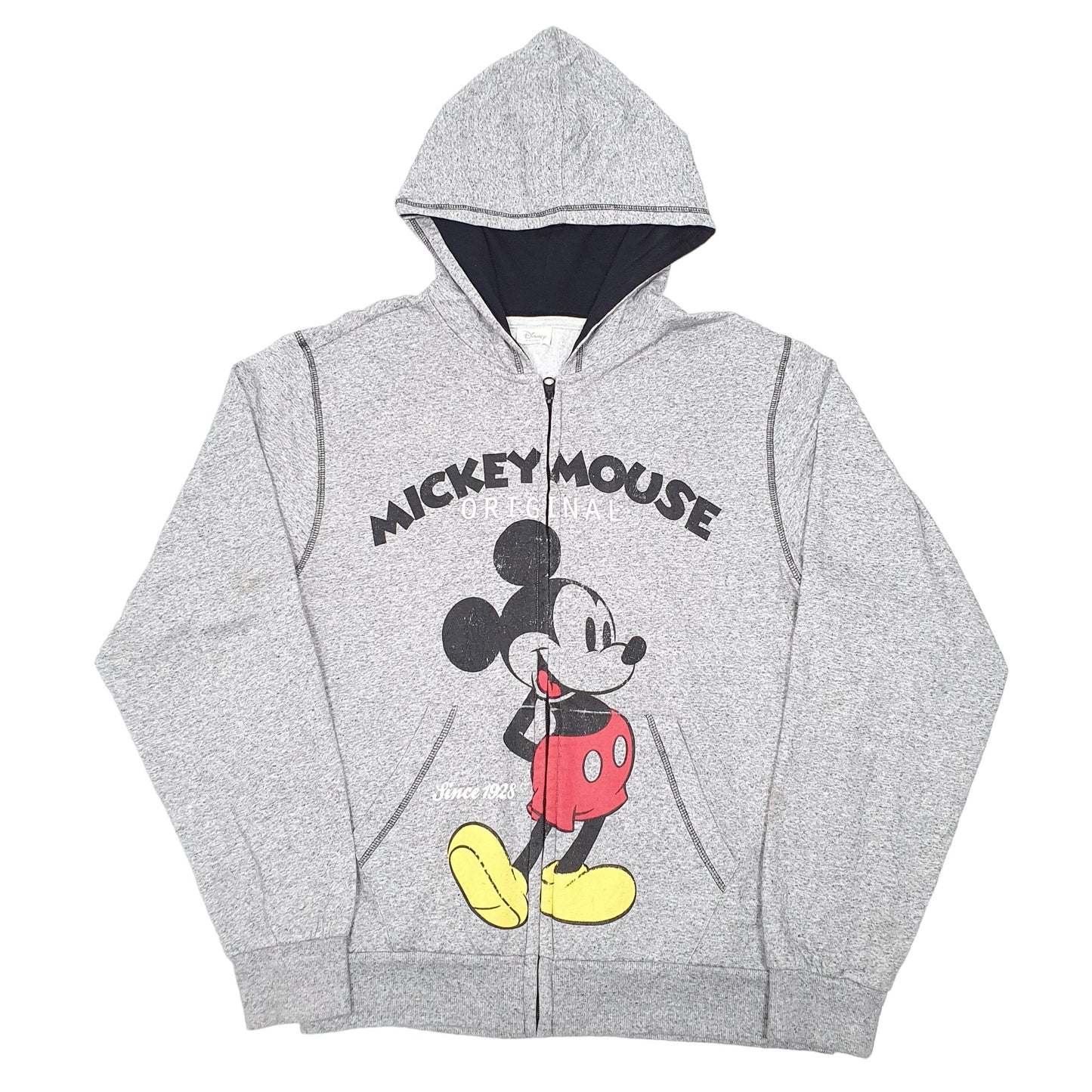 Mens Grey Disney Mickey Mouse Hoodie Jumper