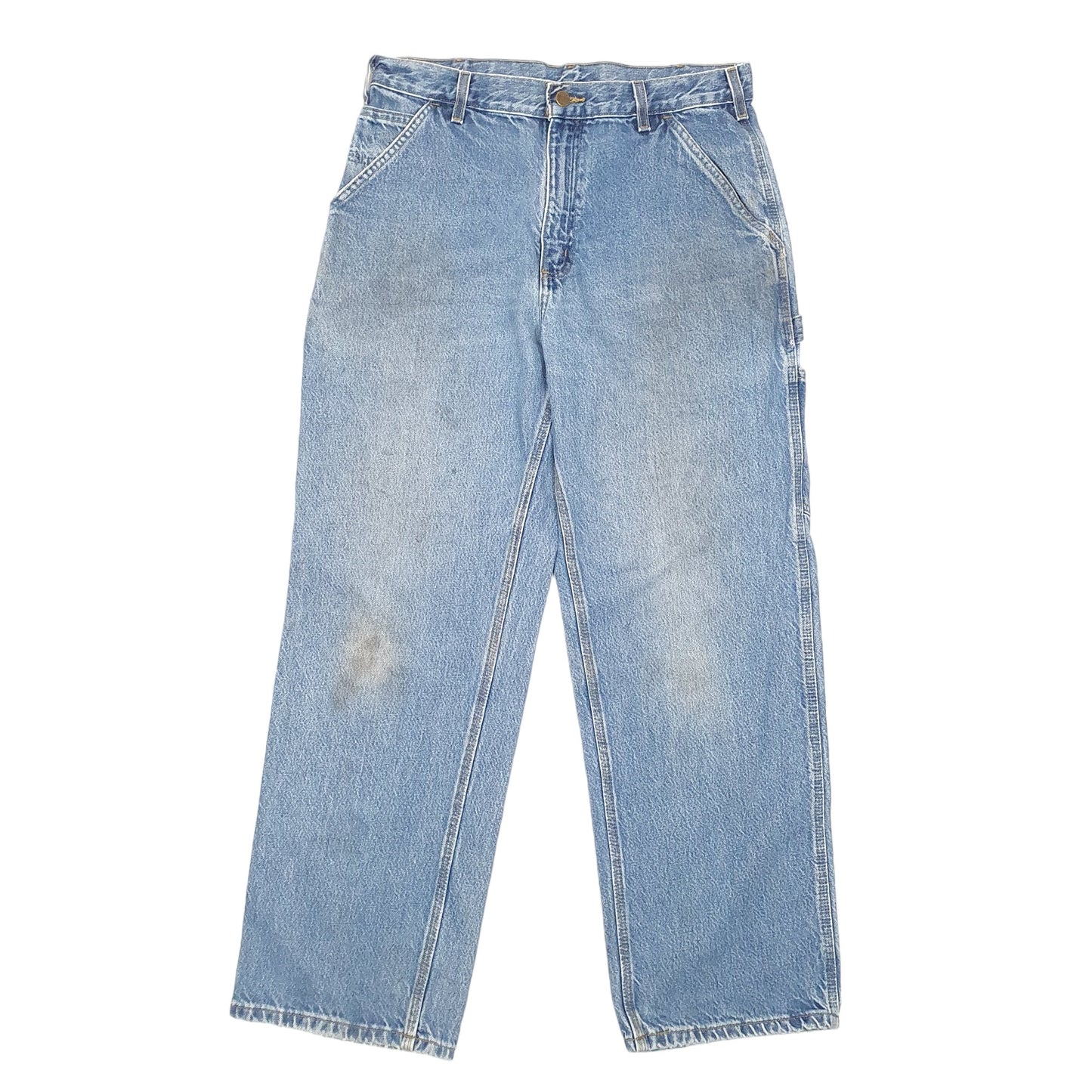 Mens Blue Carhartt Carpenter B137 JeansW33 L30