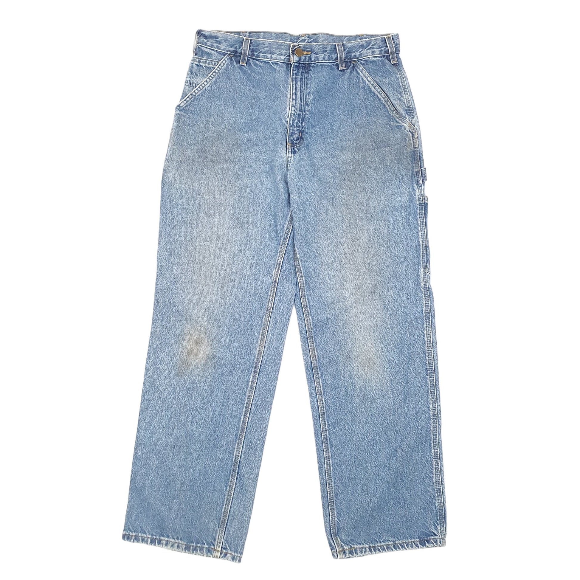 Mens Blue Carhartt Carpenter B137 JeansW33 L30