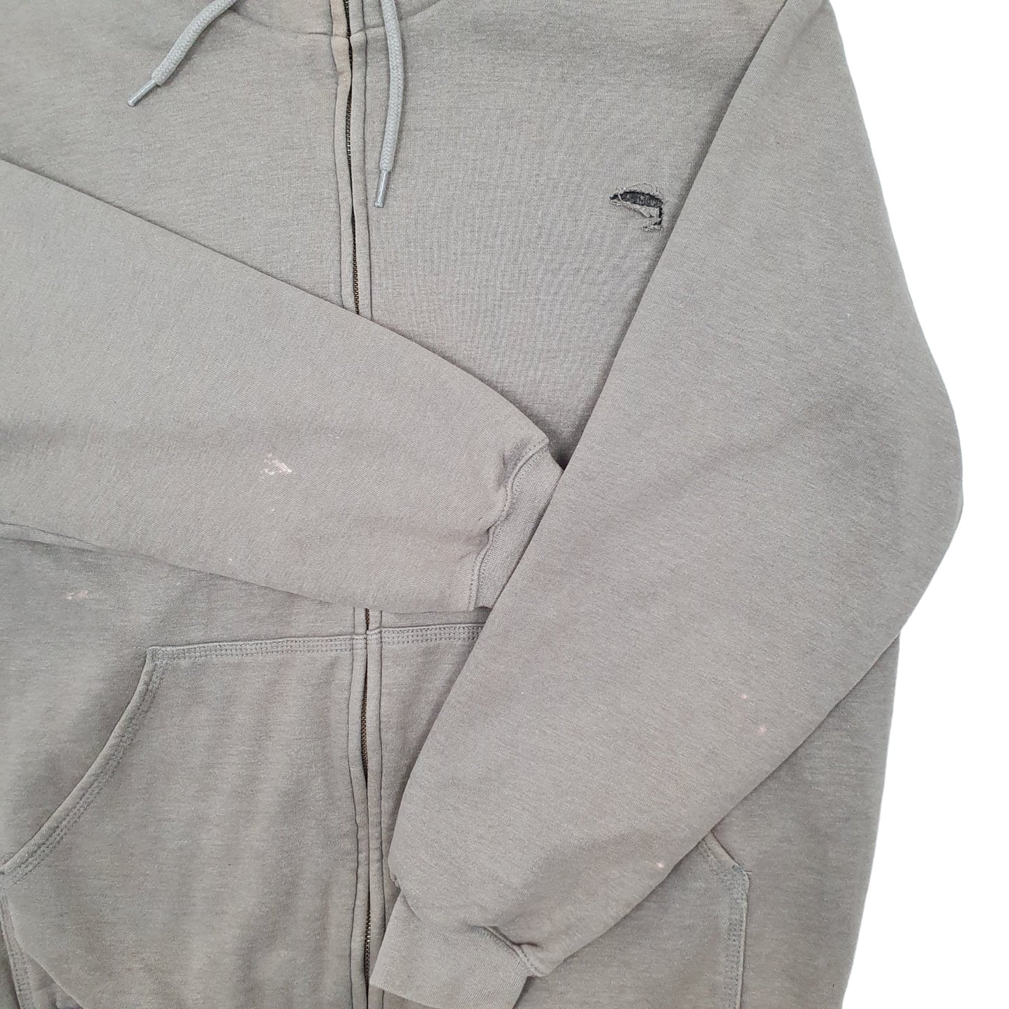 Mens Grey Carhartt Sherpa Lined Fleece Full Zip Jumper