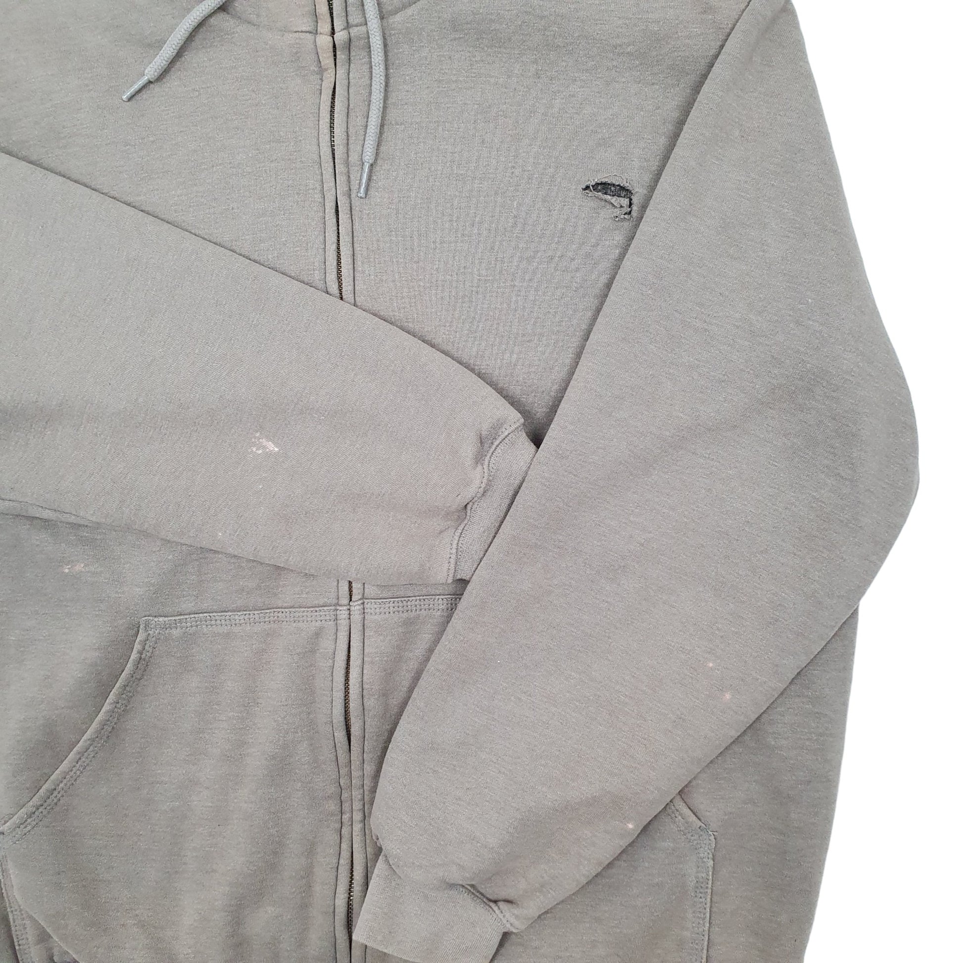 Mens Grey Carhartt Sherpa Lined Fleece Full Zip Jumper