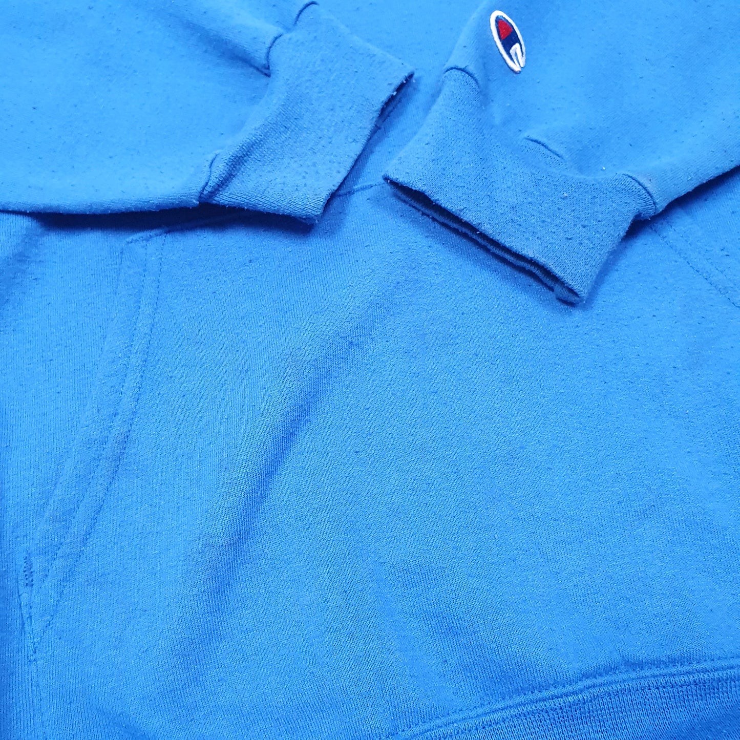 Mens Blue Champion Soccer Hoodie Jumper