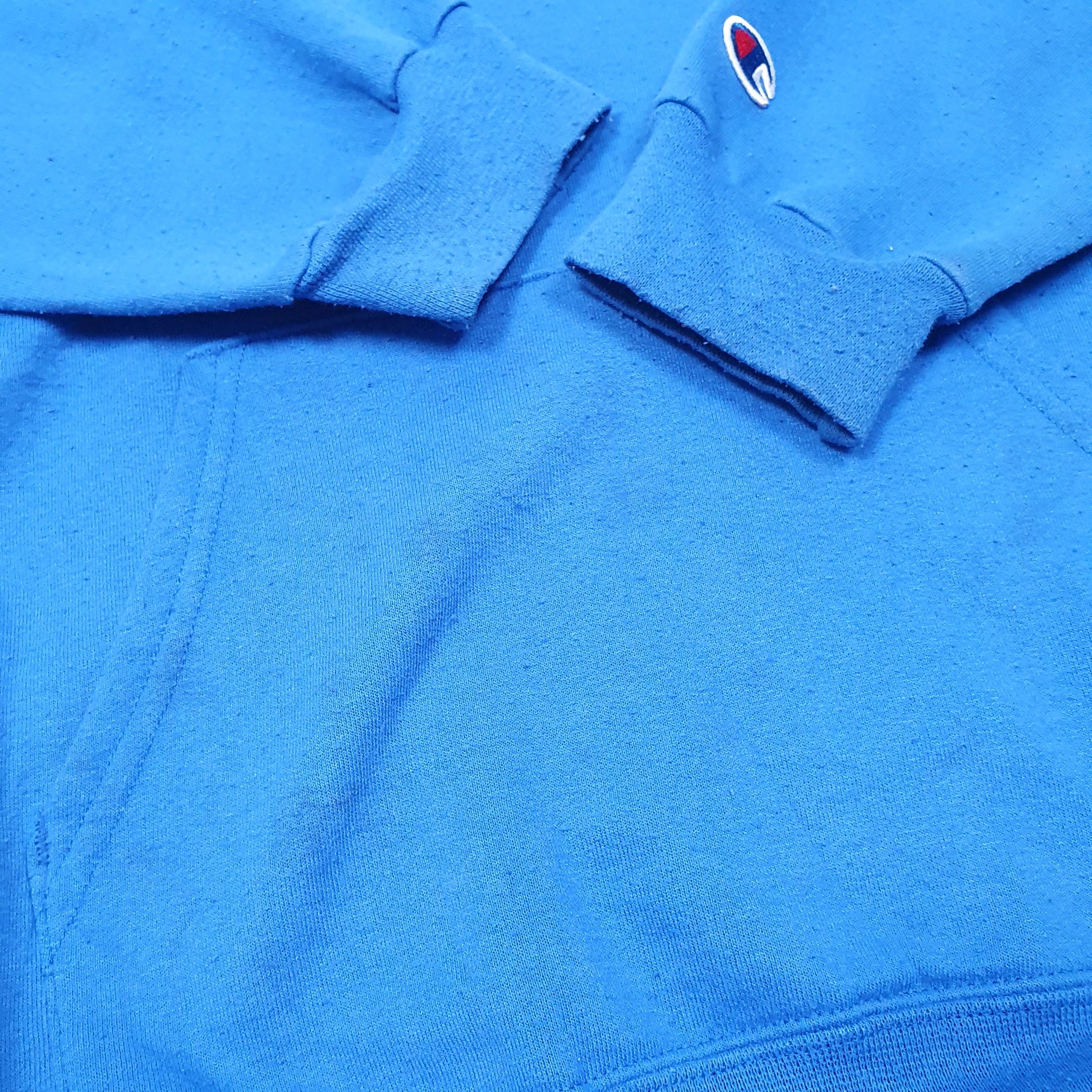 Mens Blue Champion Soccer Hoodie Jumper