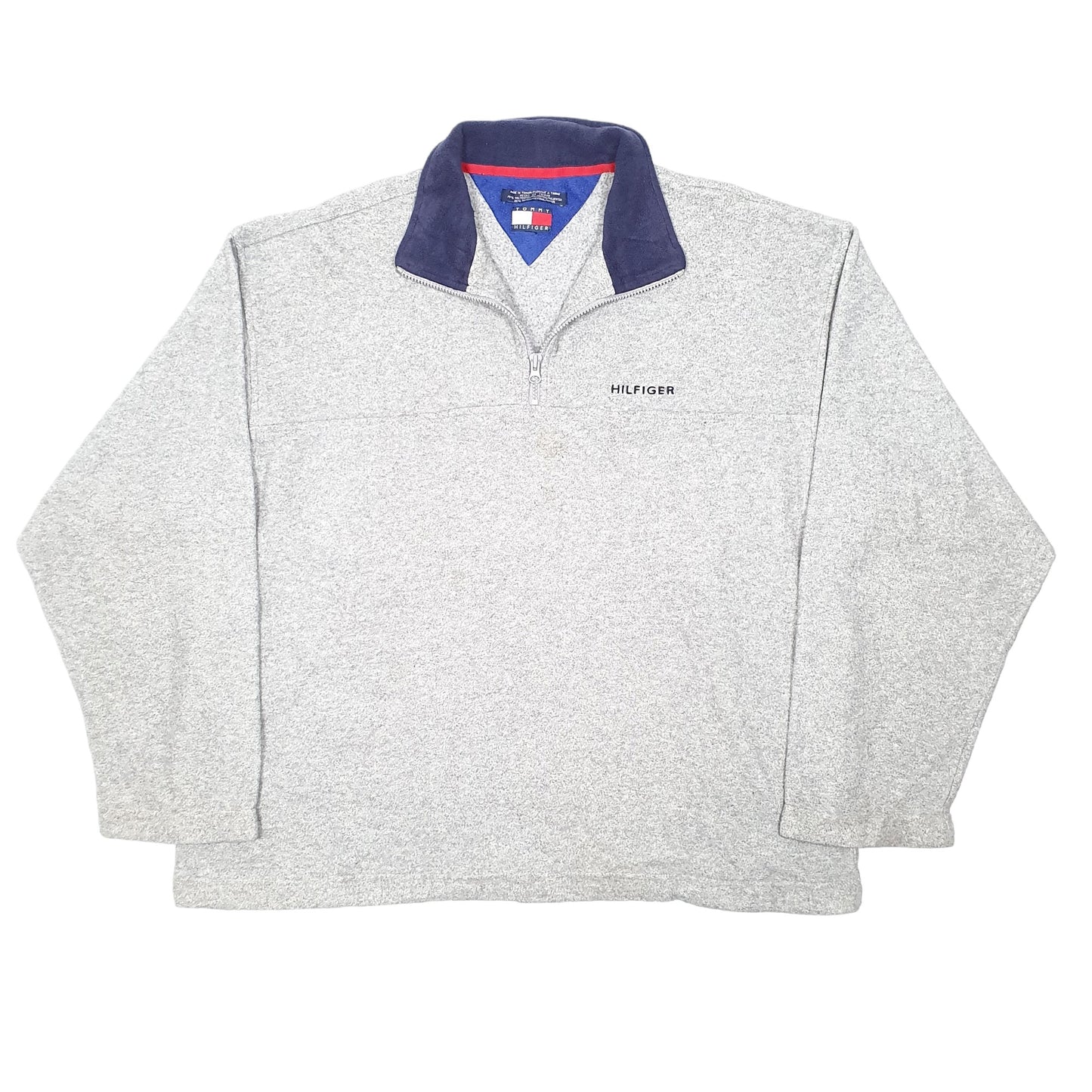 Mens Grey Tommy Hilfiger  Quarter Zip Jumper
