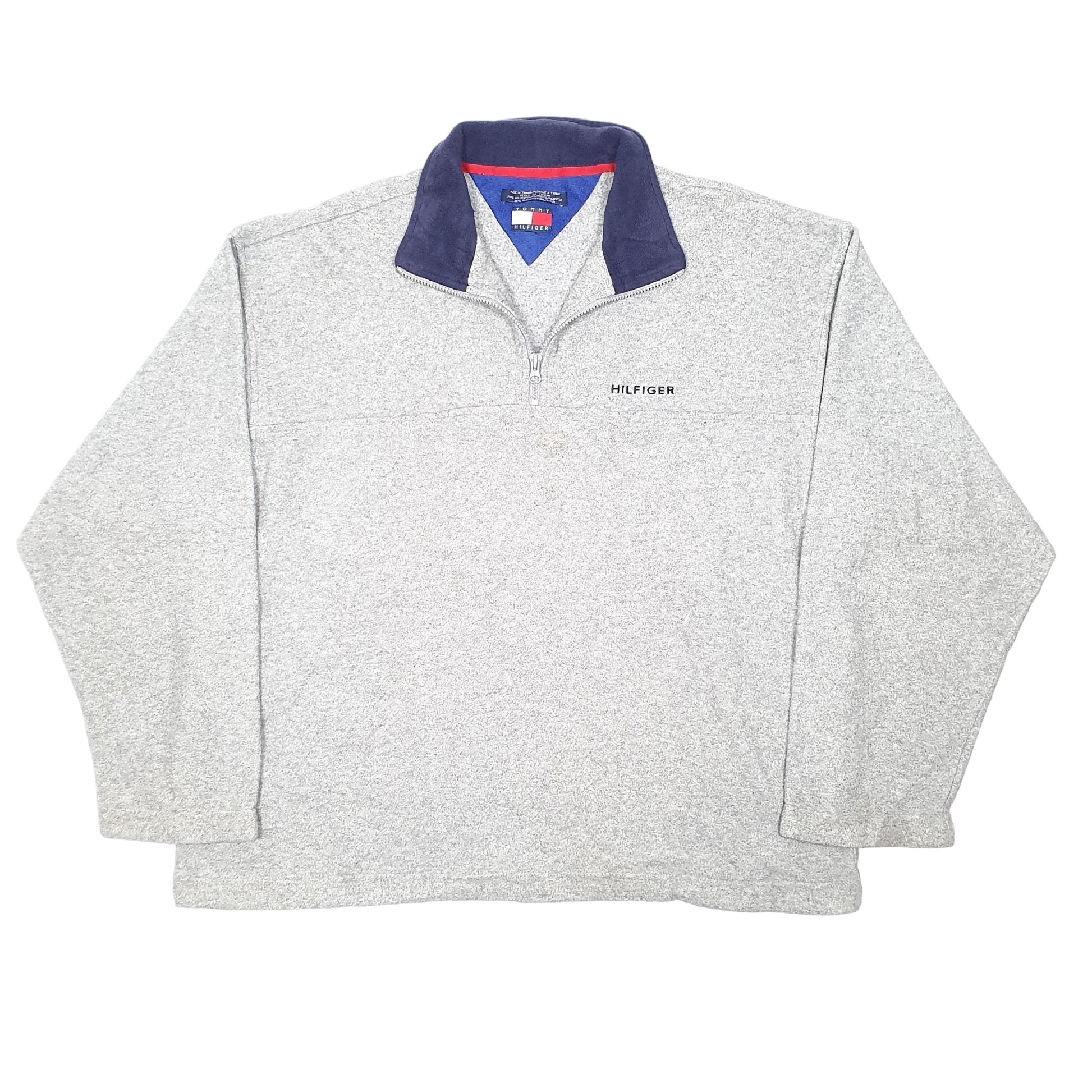 Mens Grey Tommy Hilfiger  Quarter Zip Jumper