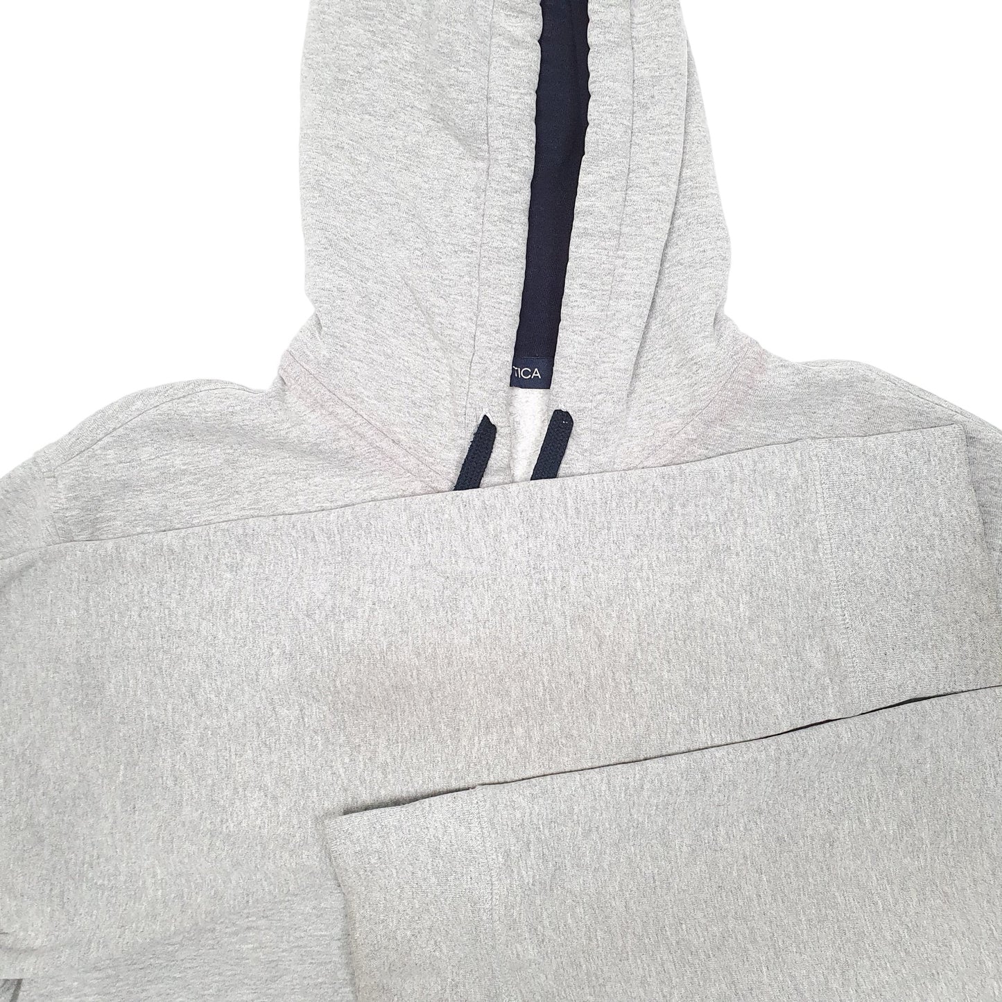 Mens Grey Nautica Hoodie Full Zip Jumper