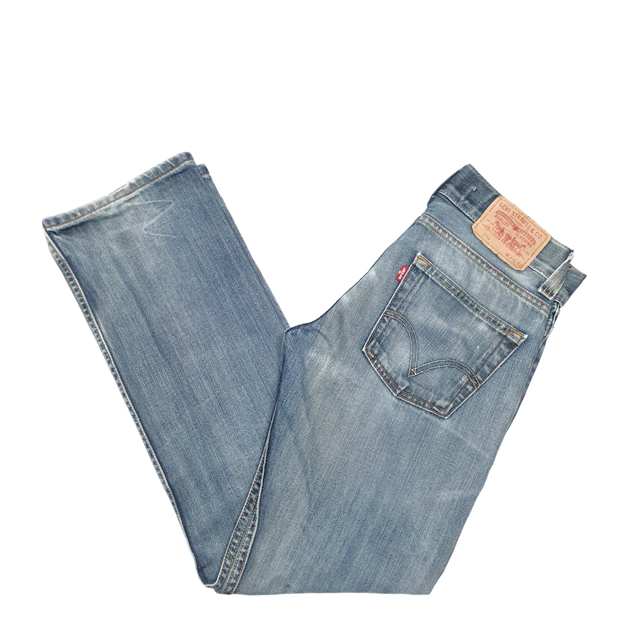 Mens Levis 506 Regular Fit Blue Jeans W30 L32 Bundl Clothing