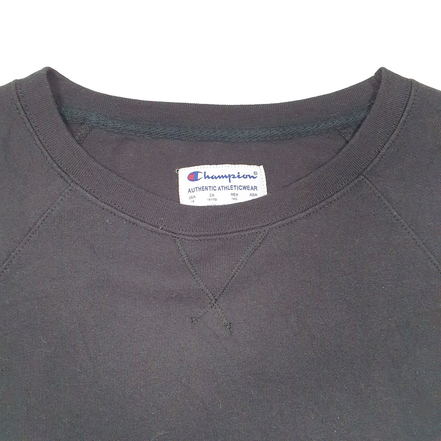 Womens Black Champion  Crewneck Jumper