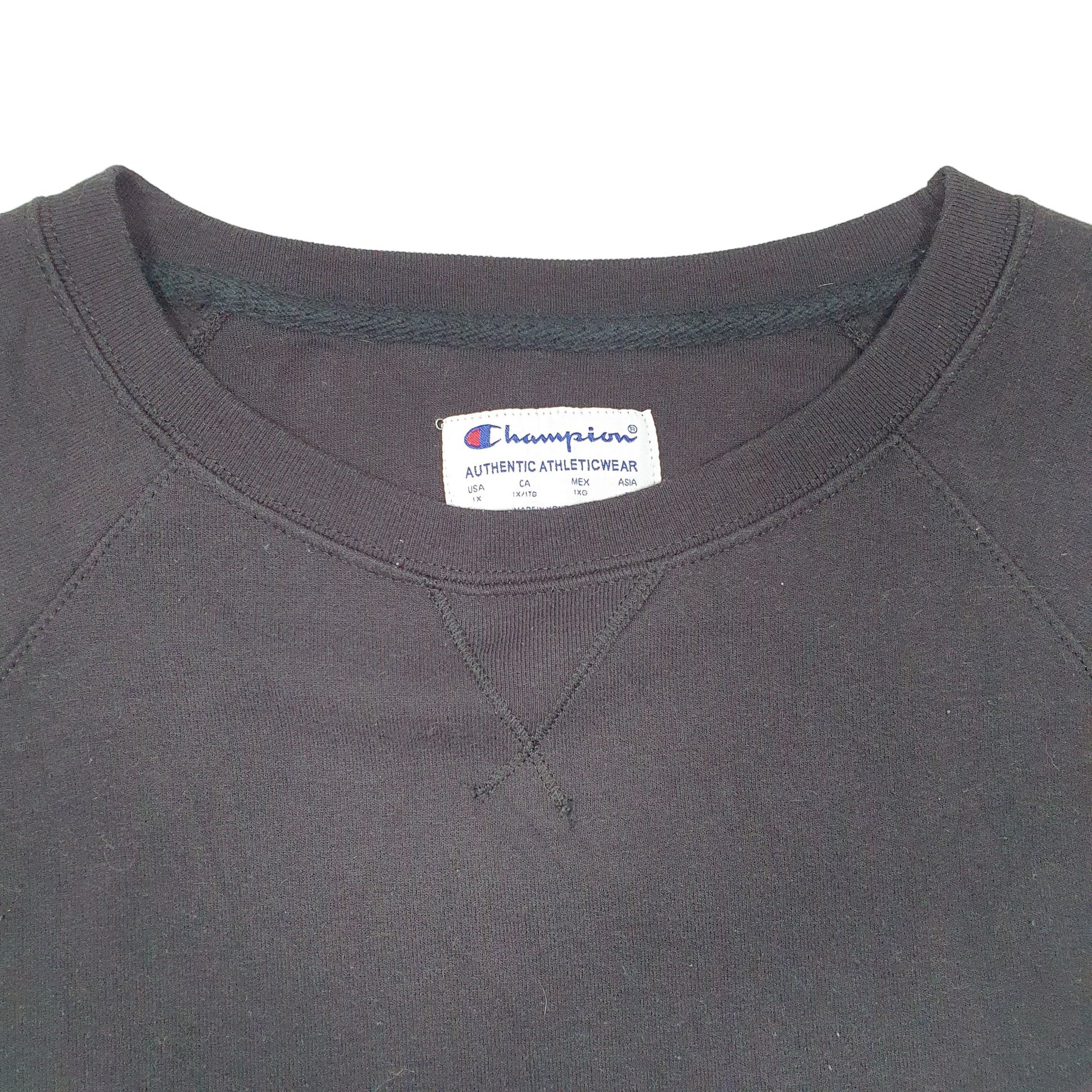 Womens Black Champion  Crewneck Jumper