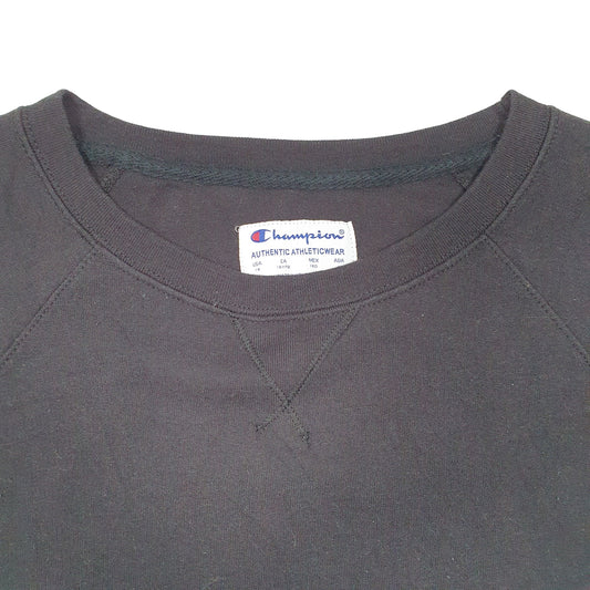 Womens Black Champion  Crewneck Jumper