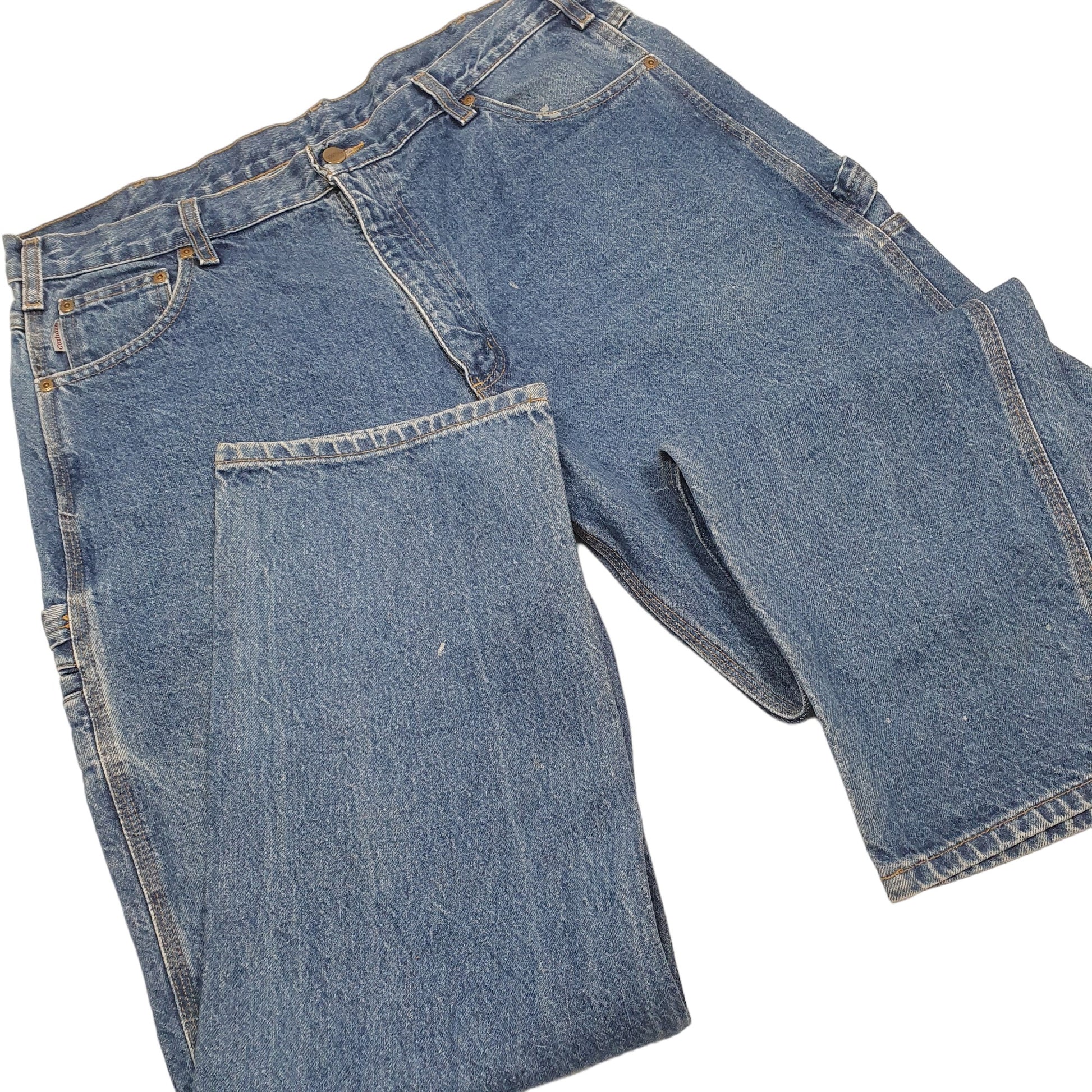 Mens Blue Carhartt Carpenter B171 JeansW40 L30