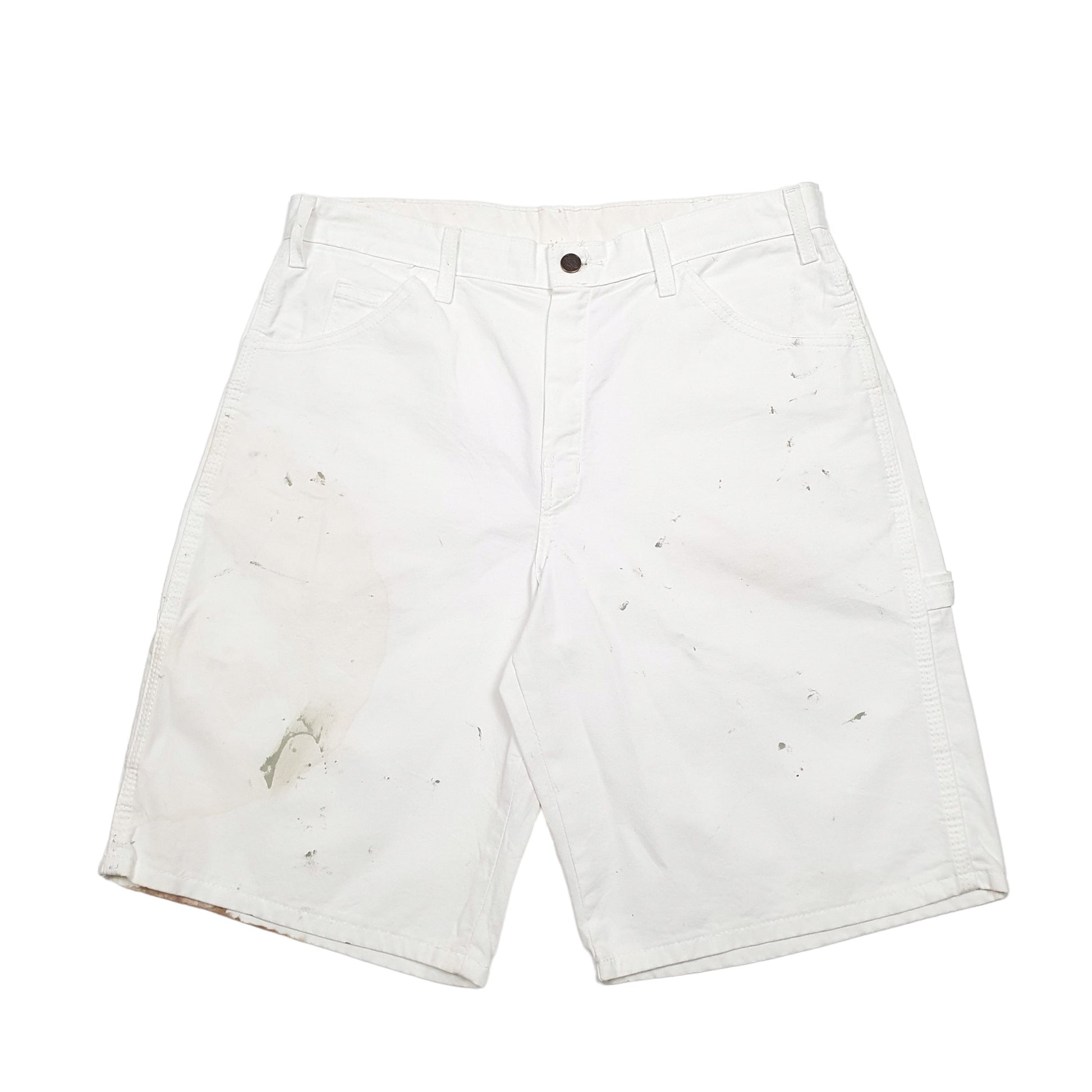 Mens White Dickies  Carpenter Shorts