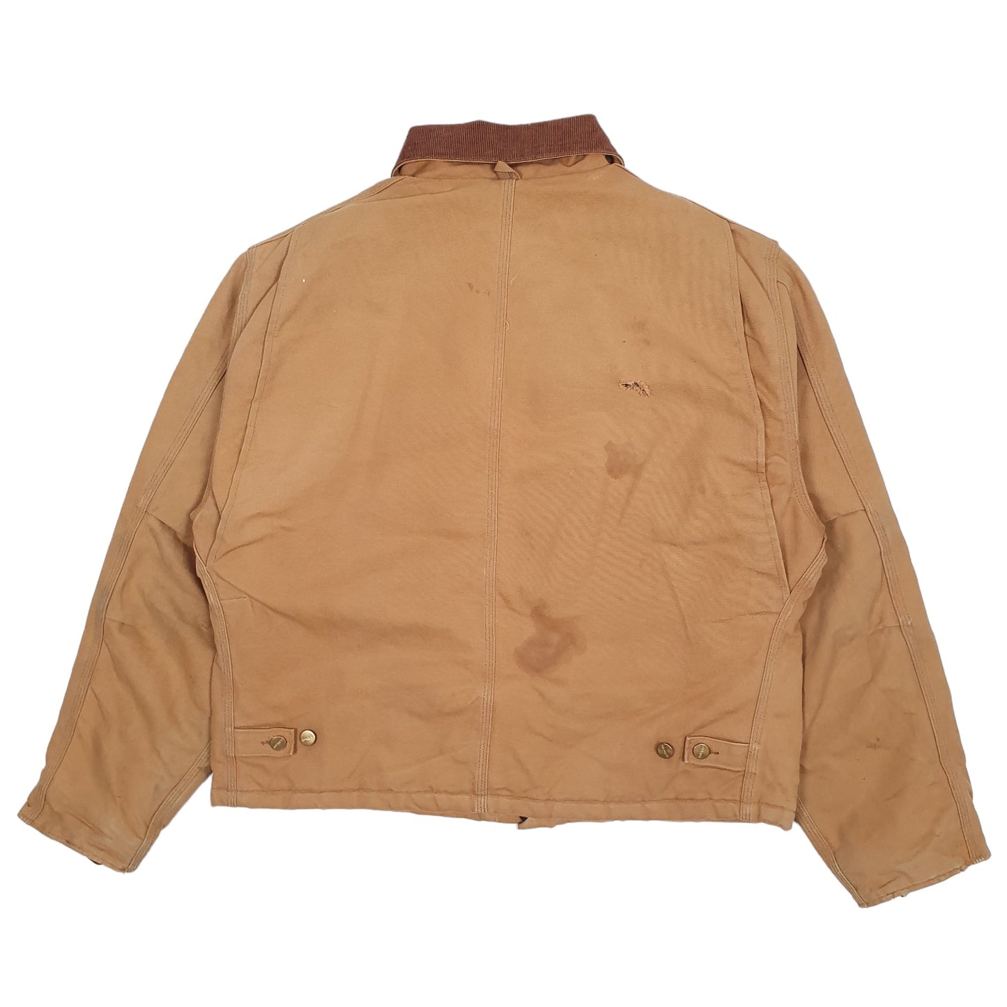 Mens Tan Carhartt JQ186 Vintage Union Made USA 1997 Detroit Chore  Coat