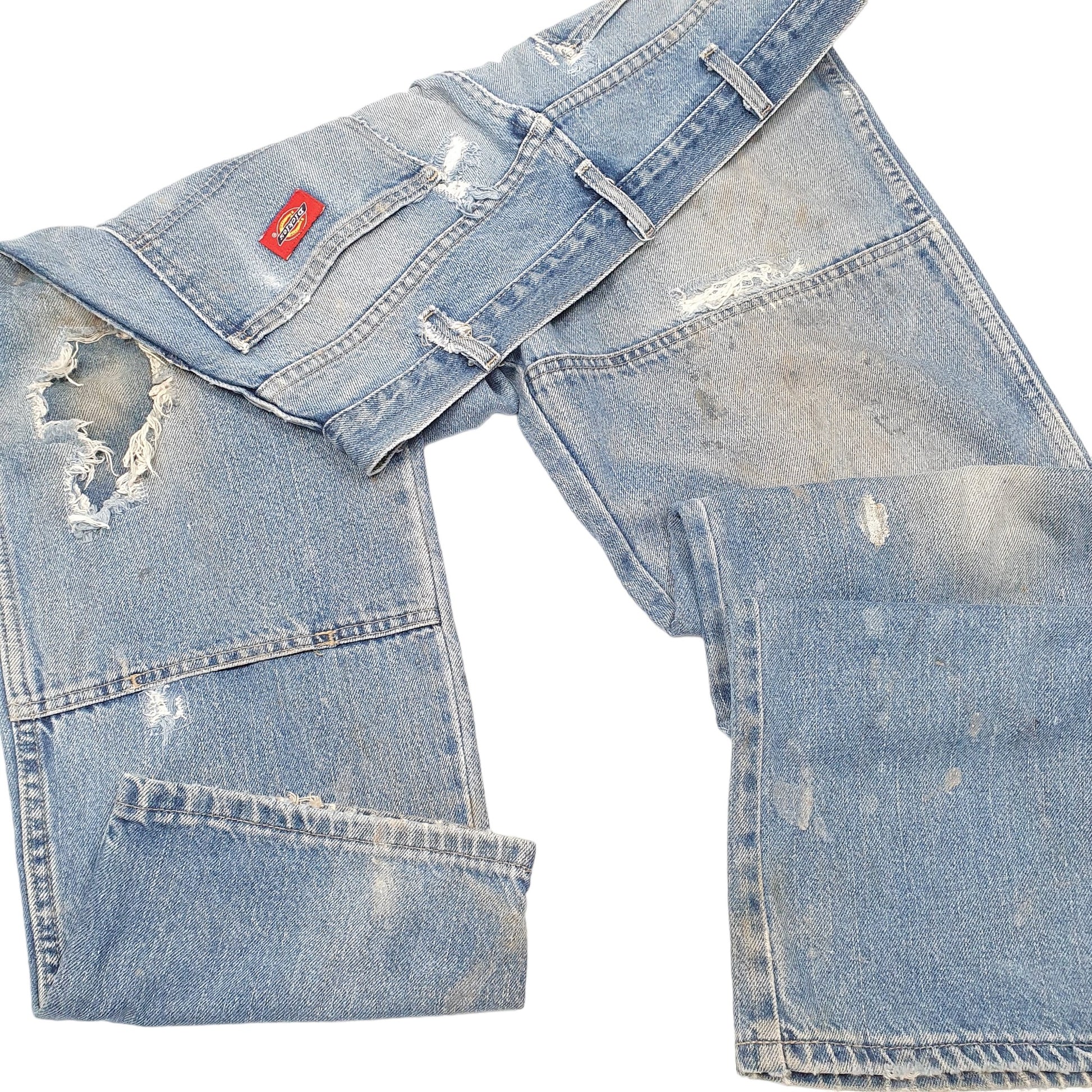 Mens Blue Dickies Double Knee Carpenter JeansW34 L32