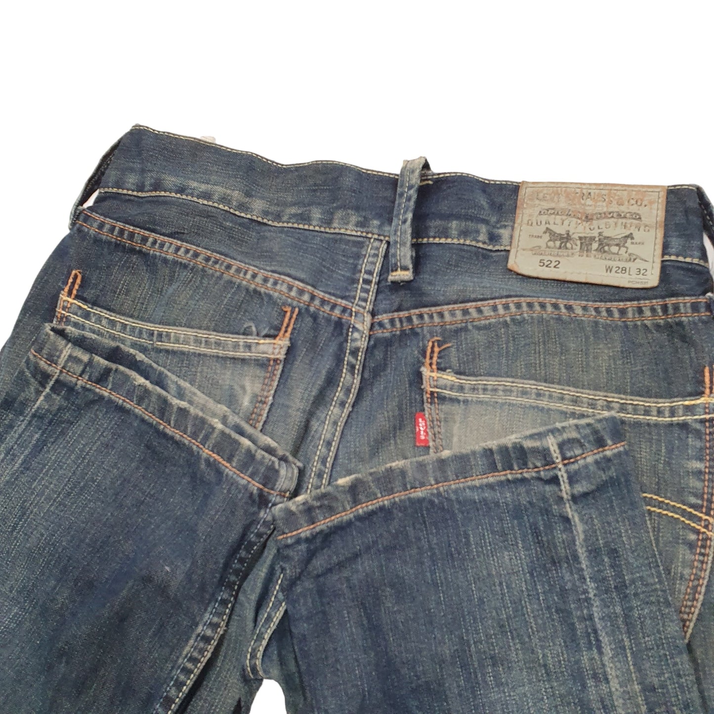 Mens Blue Levis Straight 522 JeansW28 L32