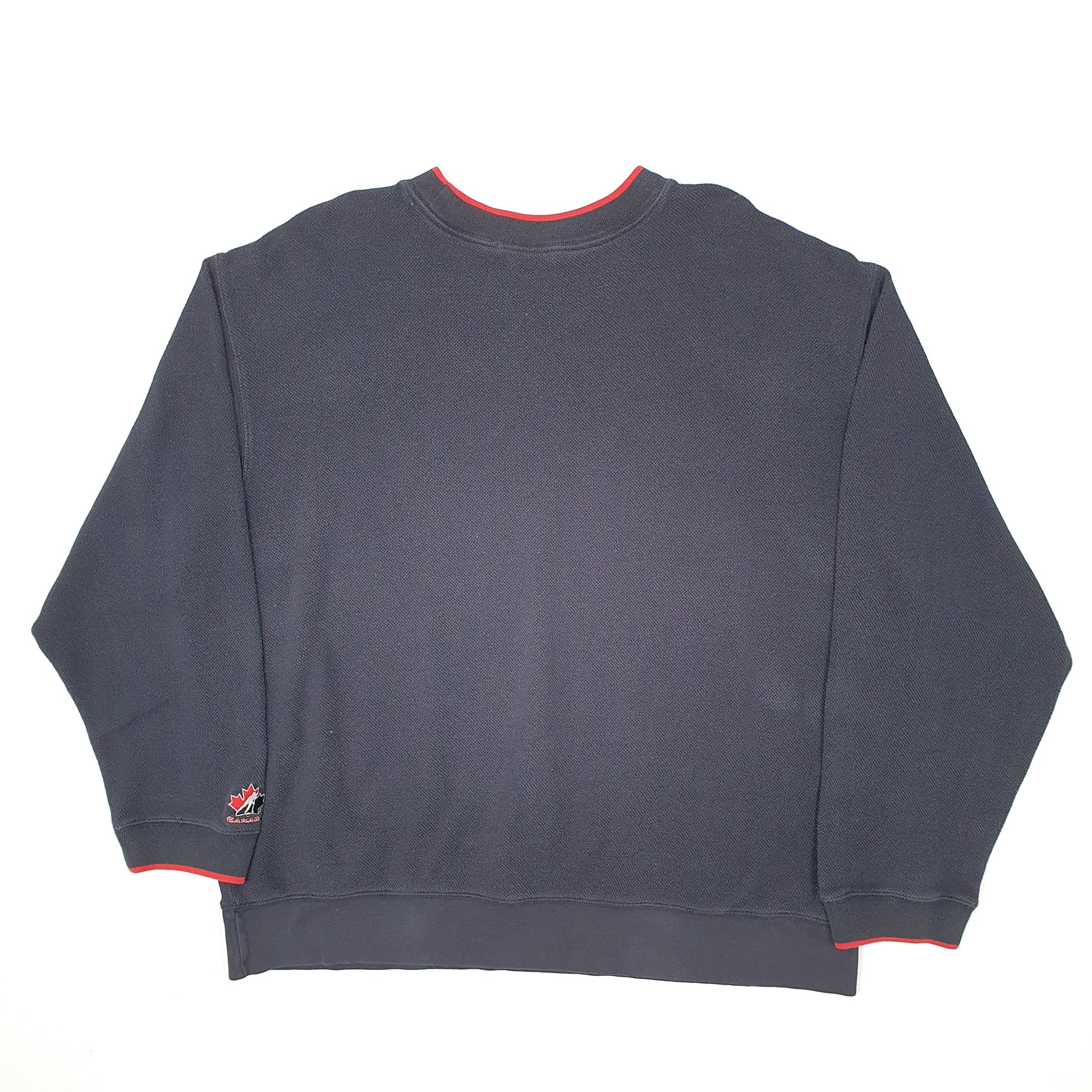 Mens Navy Nike Vintage 1990s Y2K Team Canada Ice Hockey Olympics Crewneck Jumper