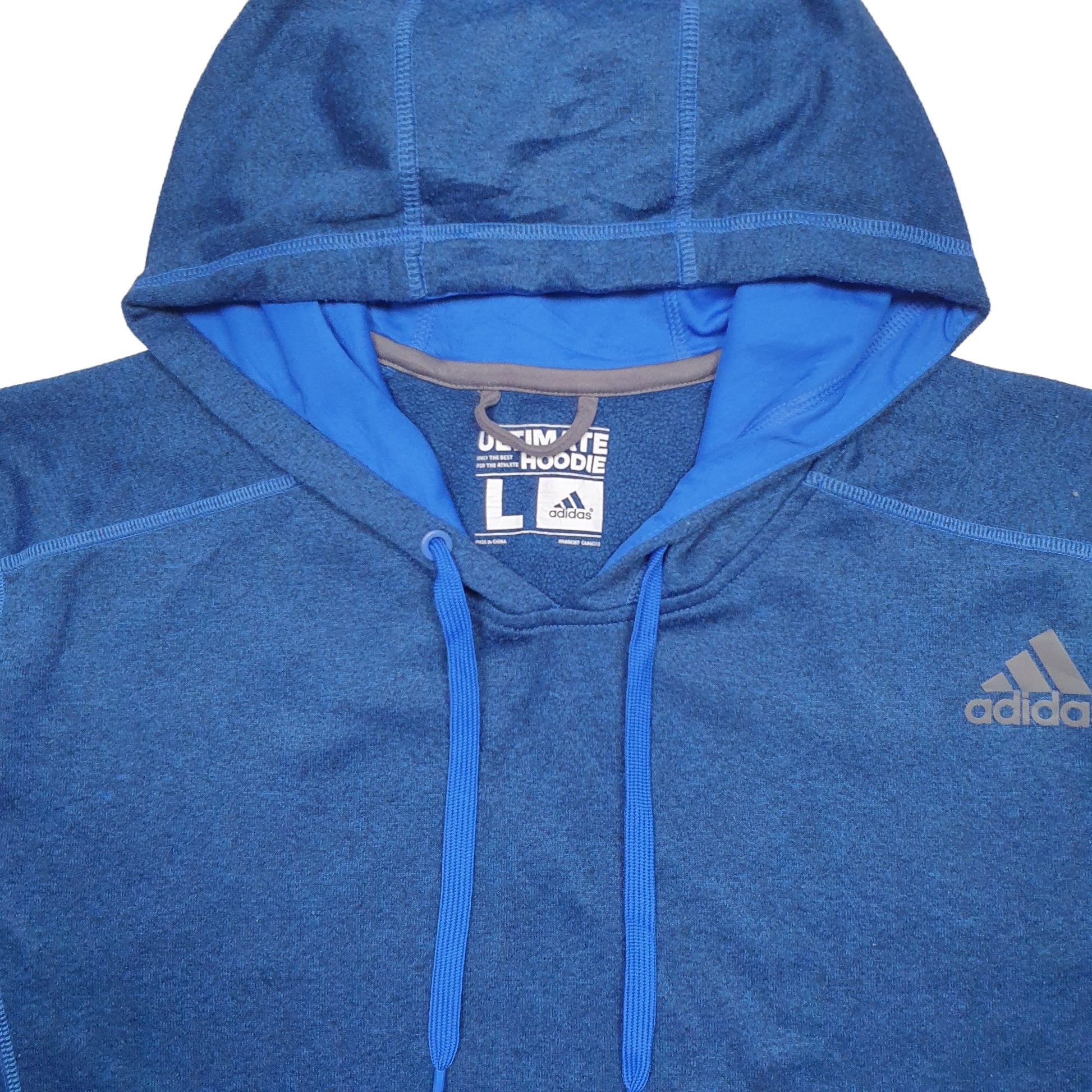 Mens Blue Adidas Climawarm Hoodie Jumper
