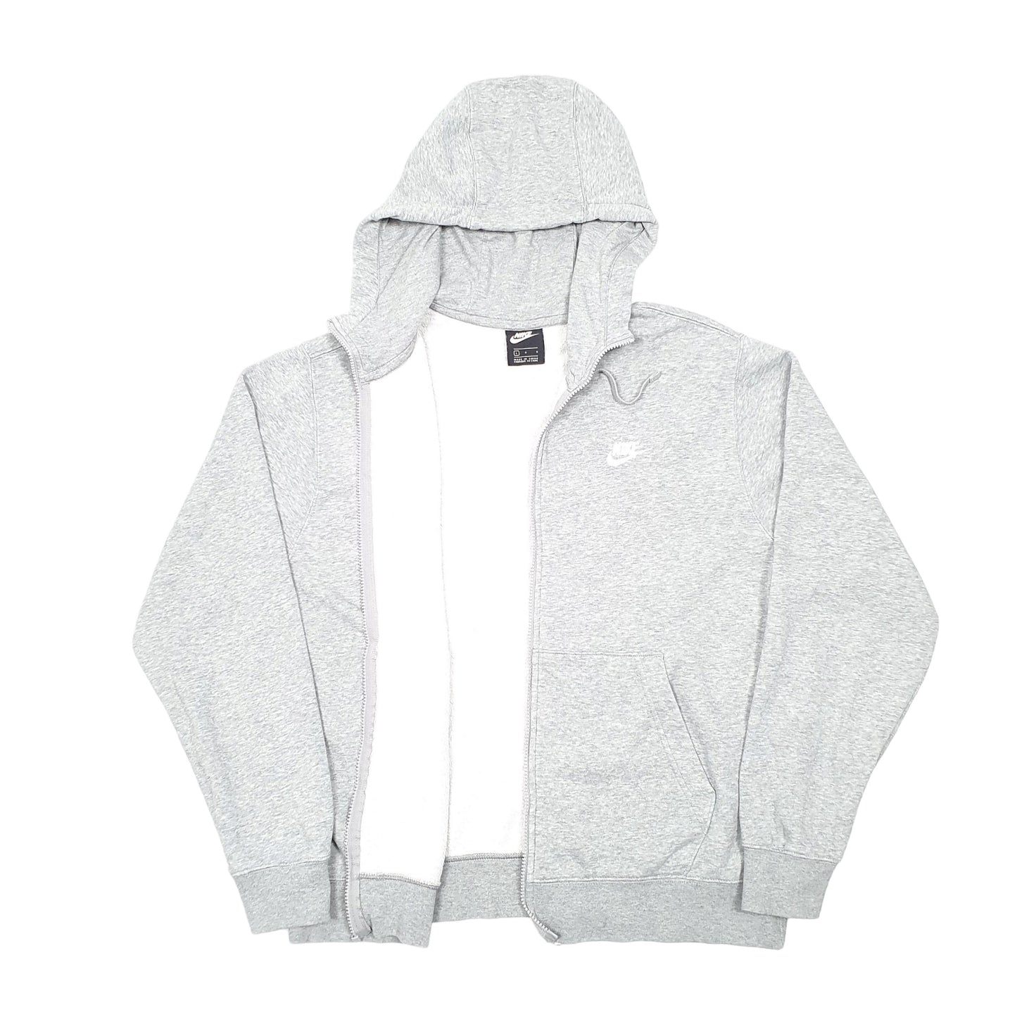 Mens Grey Nike Hoodie Full Zip Jumper