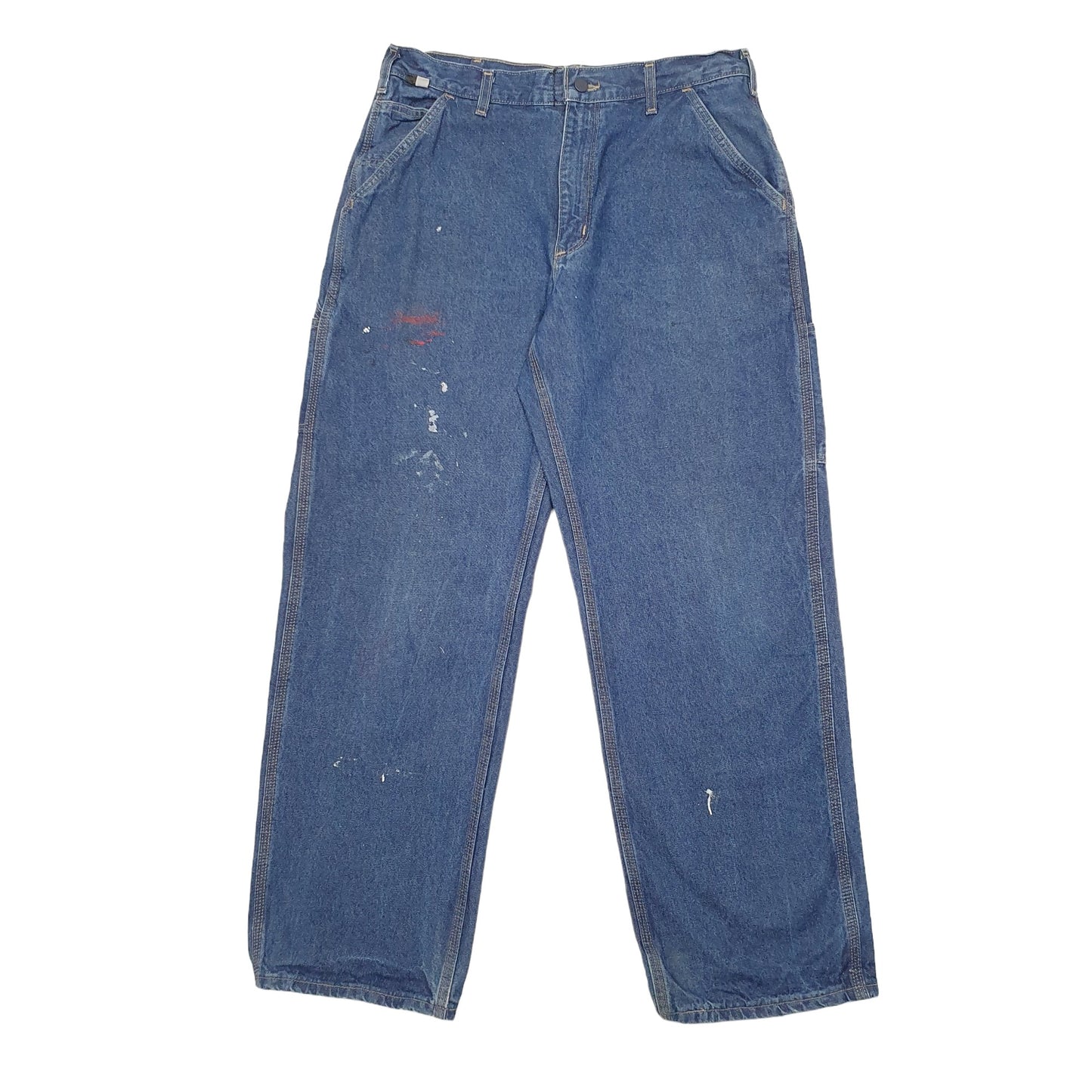 Mens Blue Carhartt Fire Resistant Carpenter Trousers