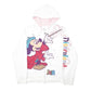 Womens White Disney Hoodie Mickey Mouse Fantasia 2016 Full Zip Jumper