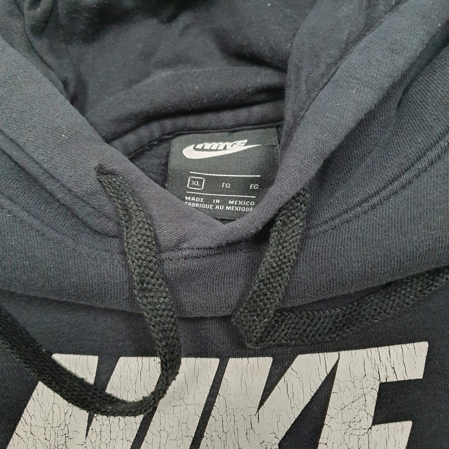 Mens Black Nike Air Spellout Hoodie Jumper