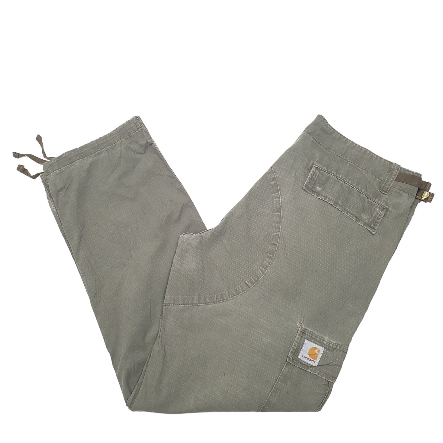 Mens Khaki Carhartt Aviation Pant Ripstop Combat WIP Cargo Trousers
