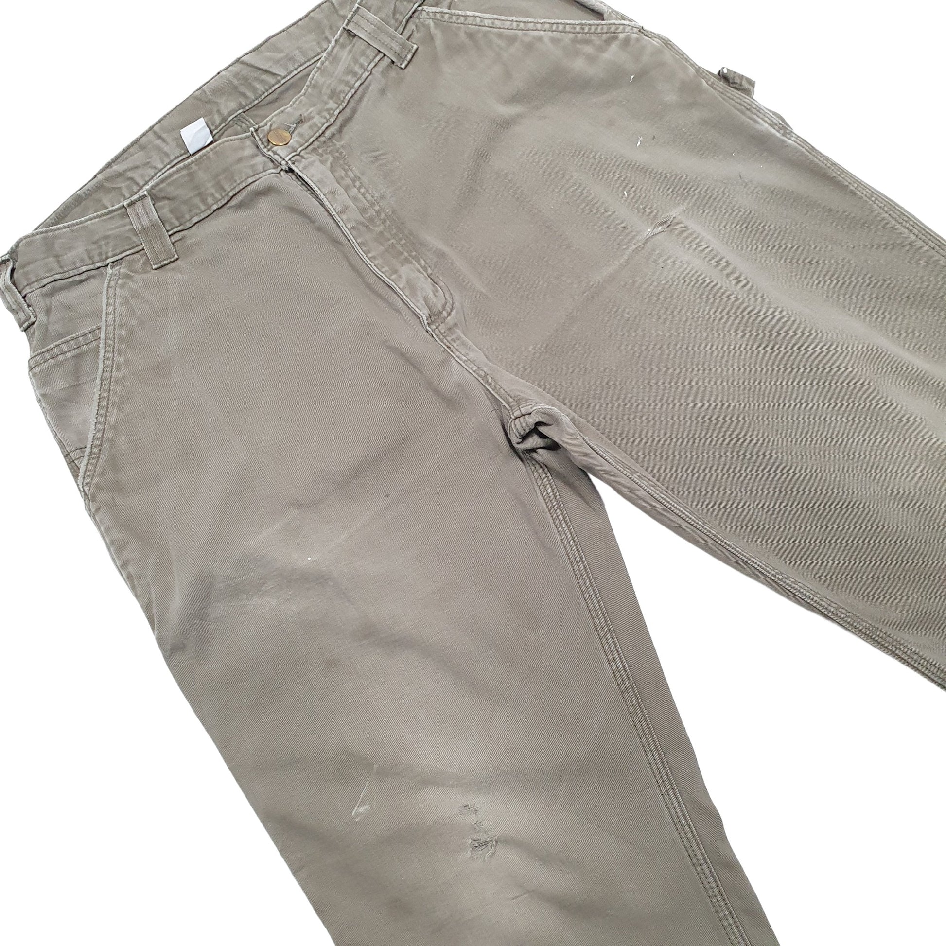 Mens Khaki Carhartt B324 Carpenter Trousers