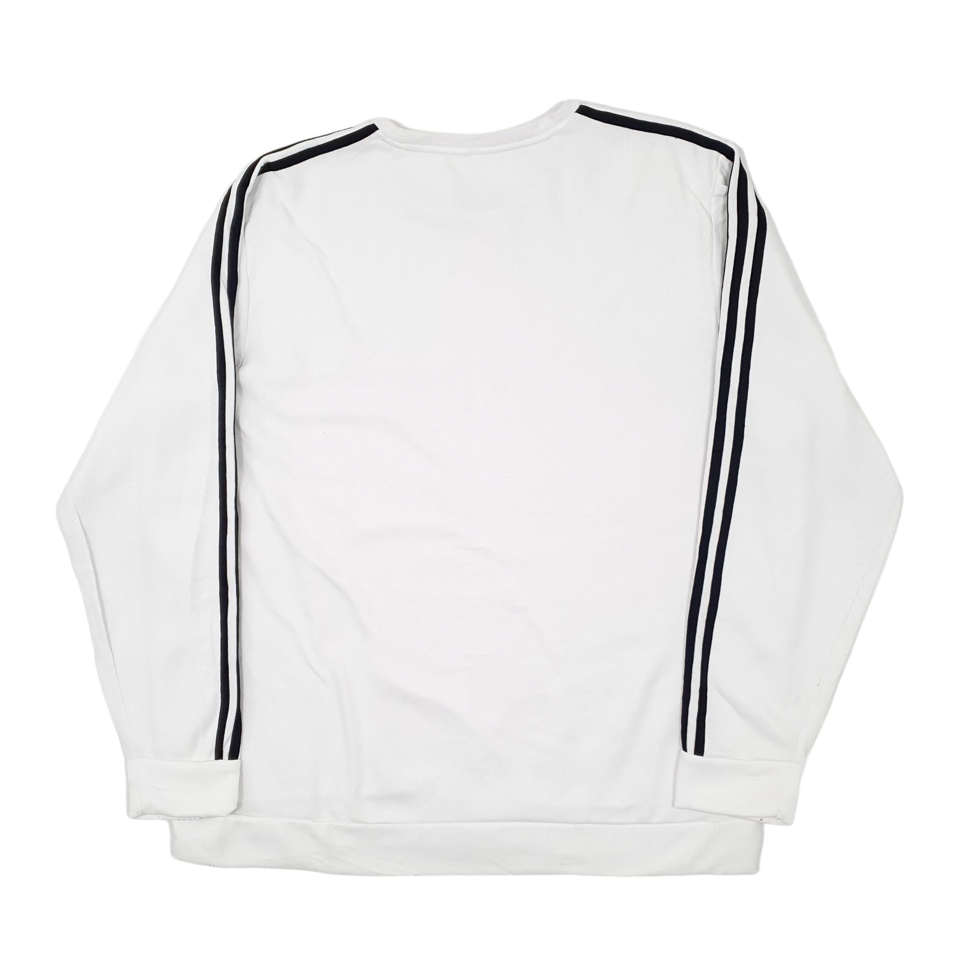 Mens White Adidas  Crewneck Jumper