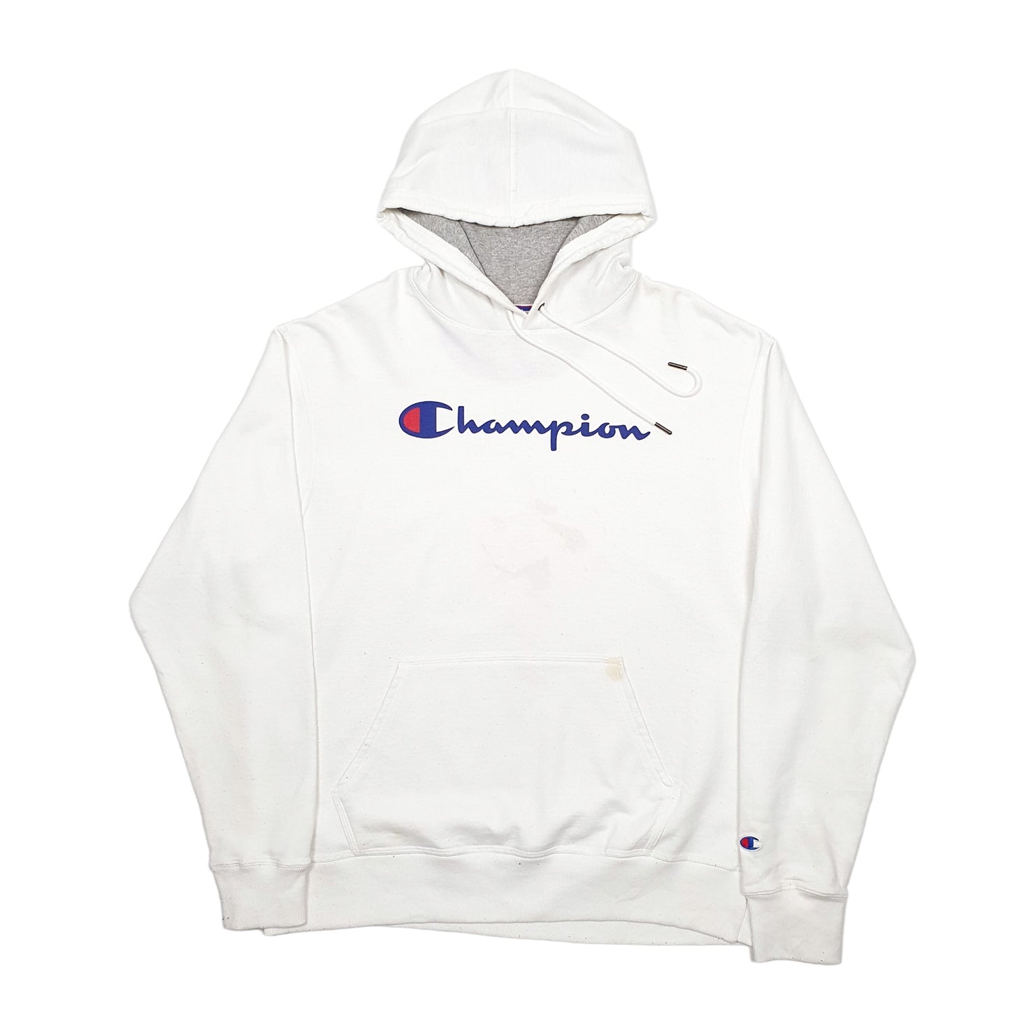 Mens White Champion  Hoodie Jumper