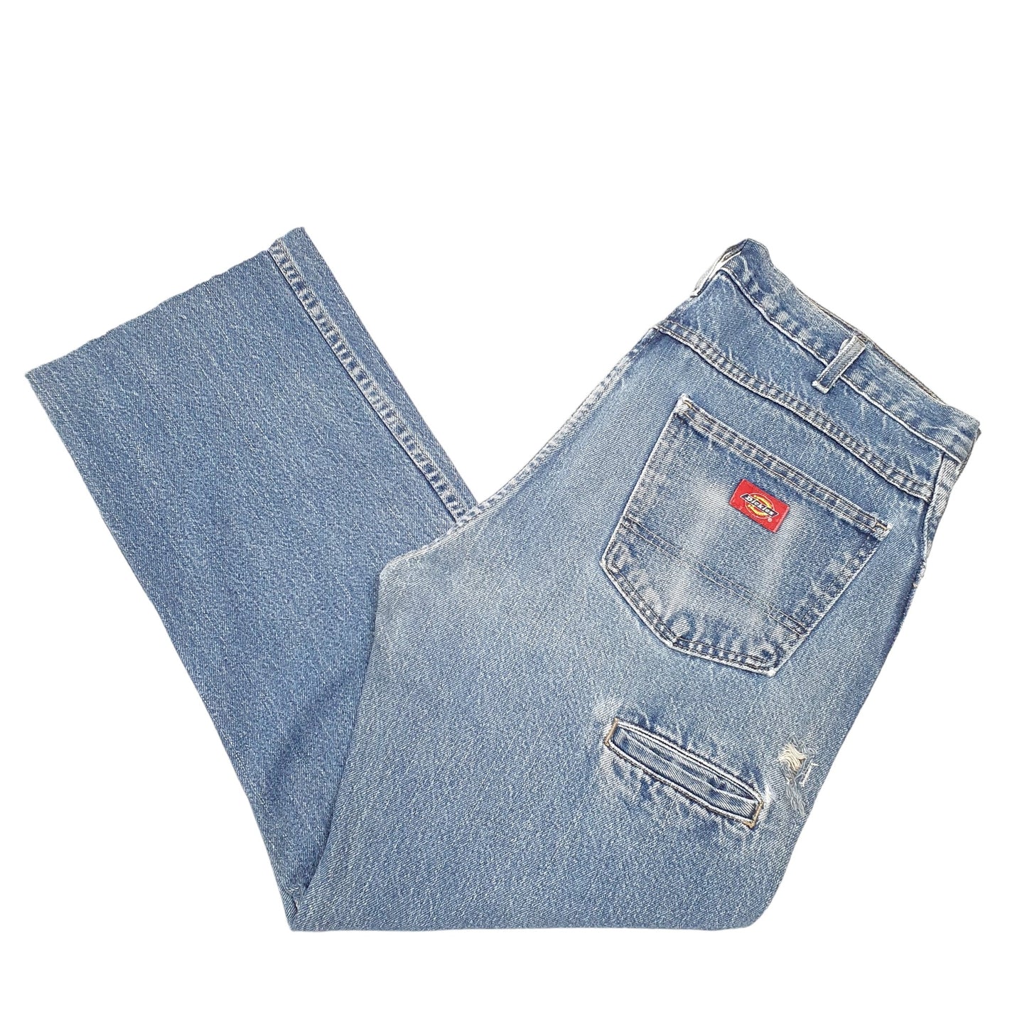 Mens Blue Dickies Cut Offs Casual JeansW36 L28