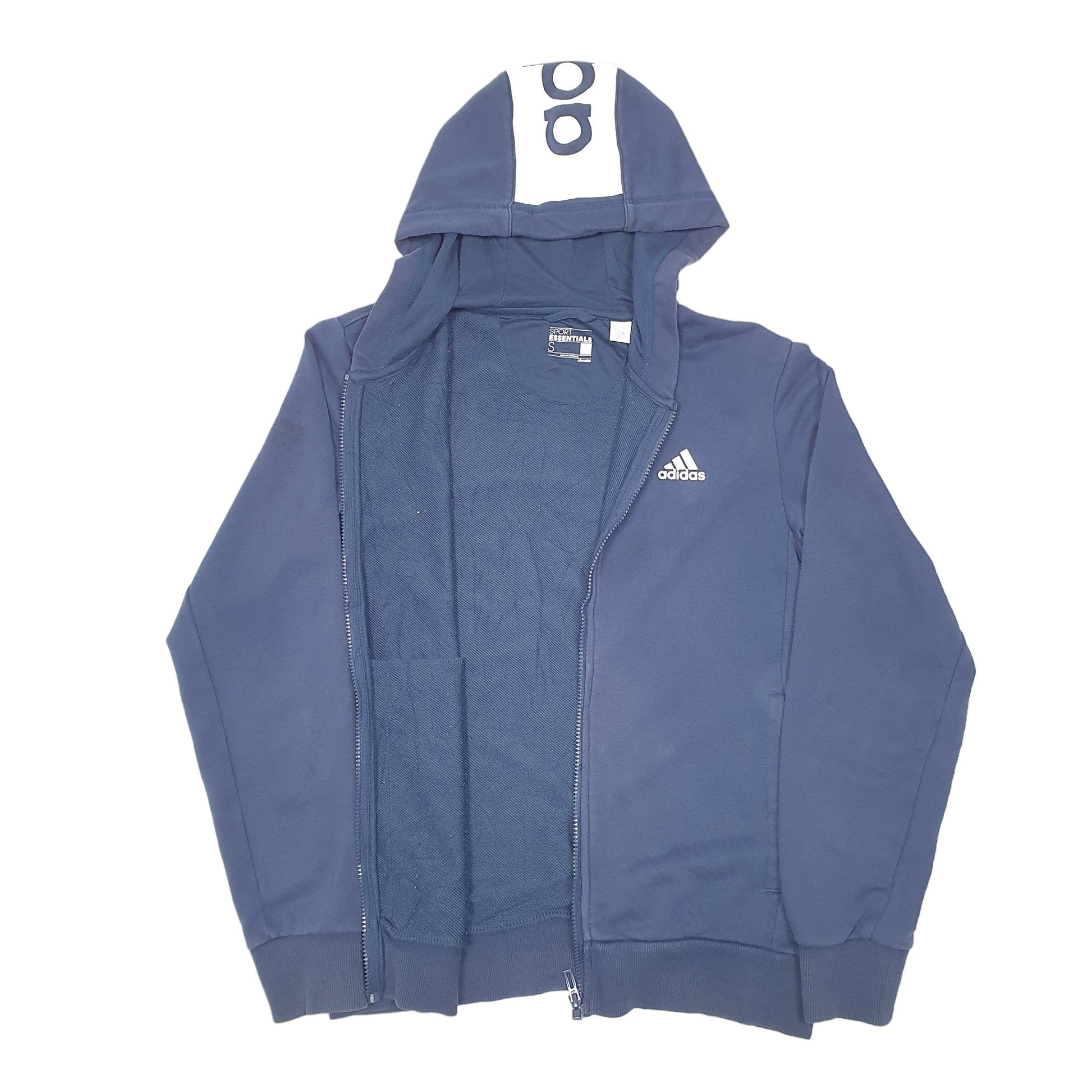 Mens Navy Adidas Hoodie Full Zip Jumper