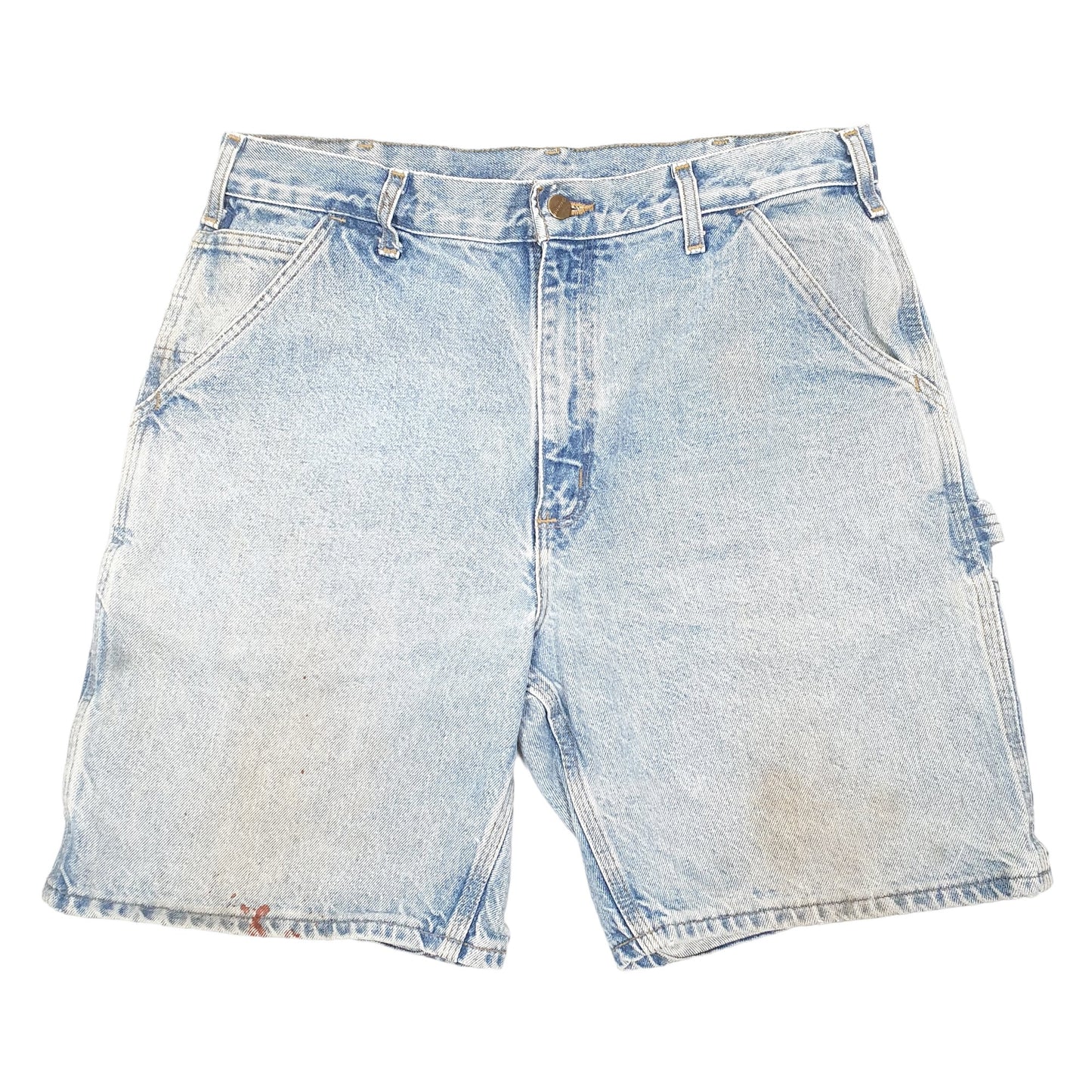 Mens Blue Carhartt Carpenter Denim Shorts