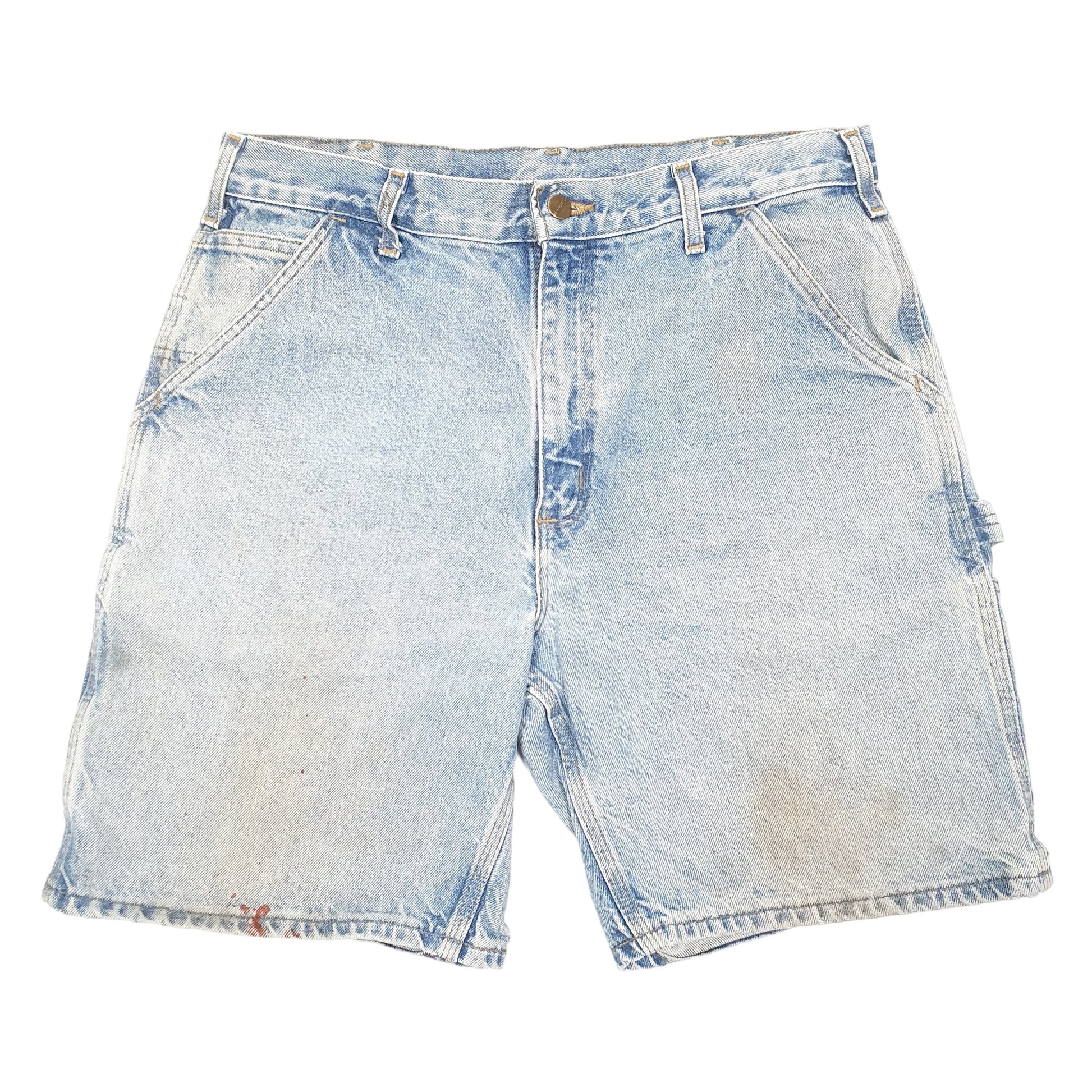Mens Blue Carhartt Carpenter Denim Shorts