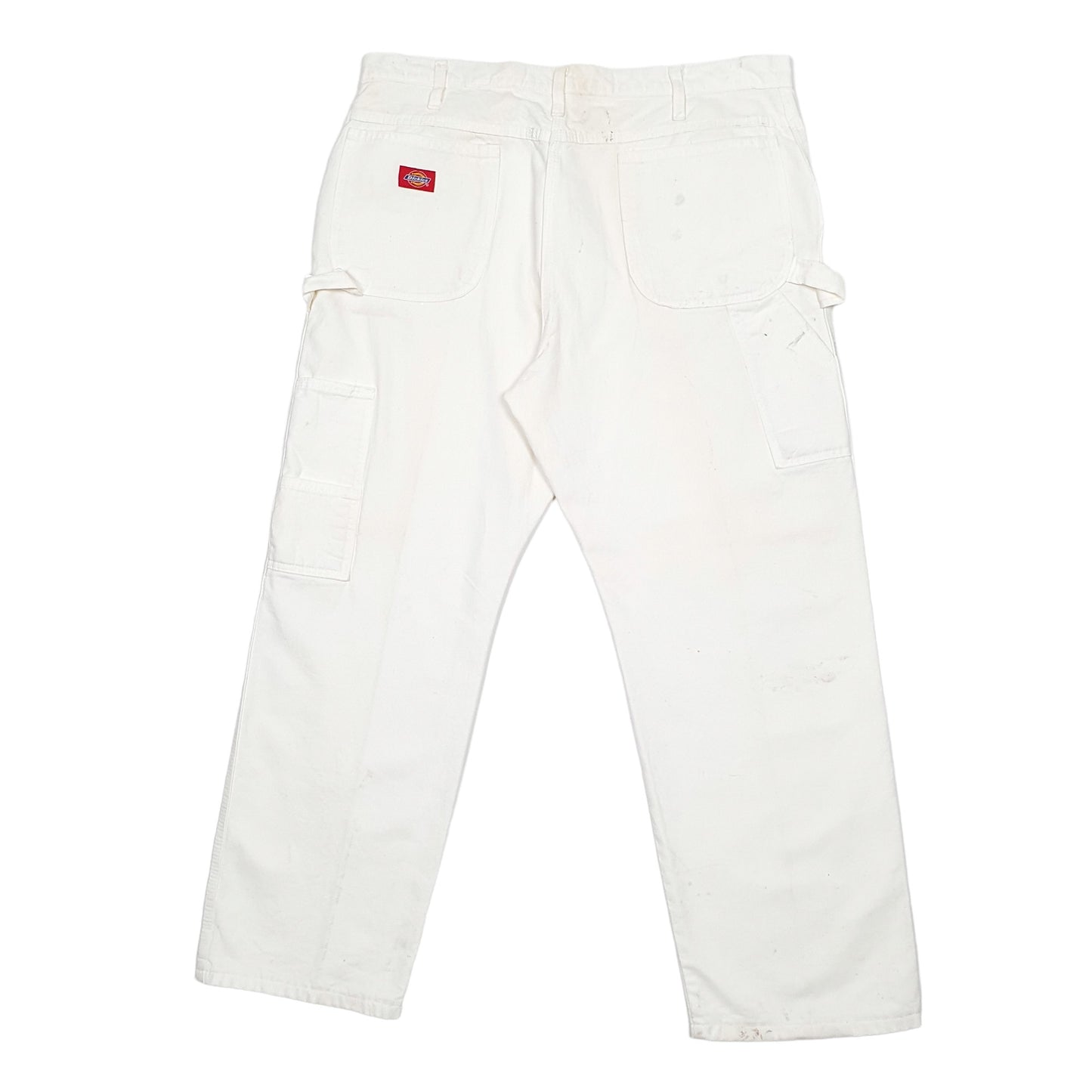 Mens White Dickies Carpenter Carpenter Trousers