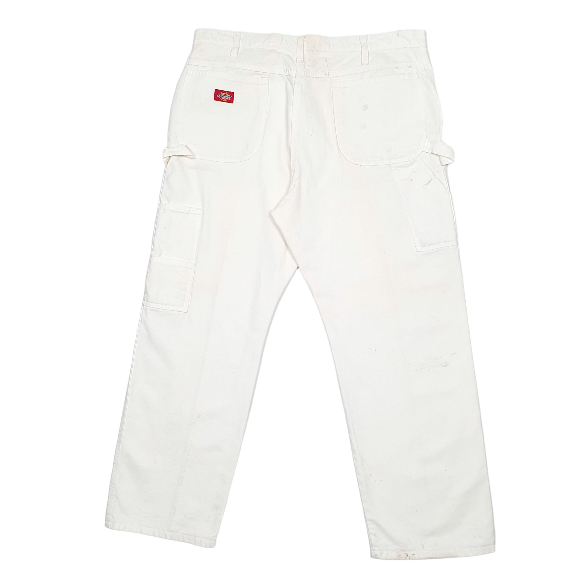 Mens White Dickies Carpenter Carpenter Trousers